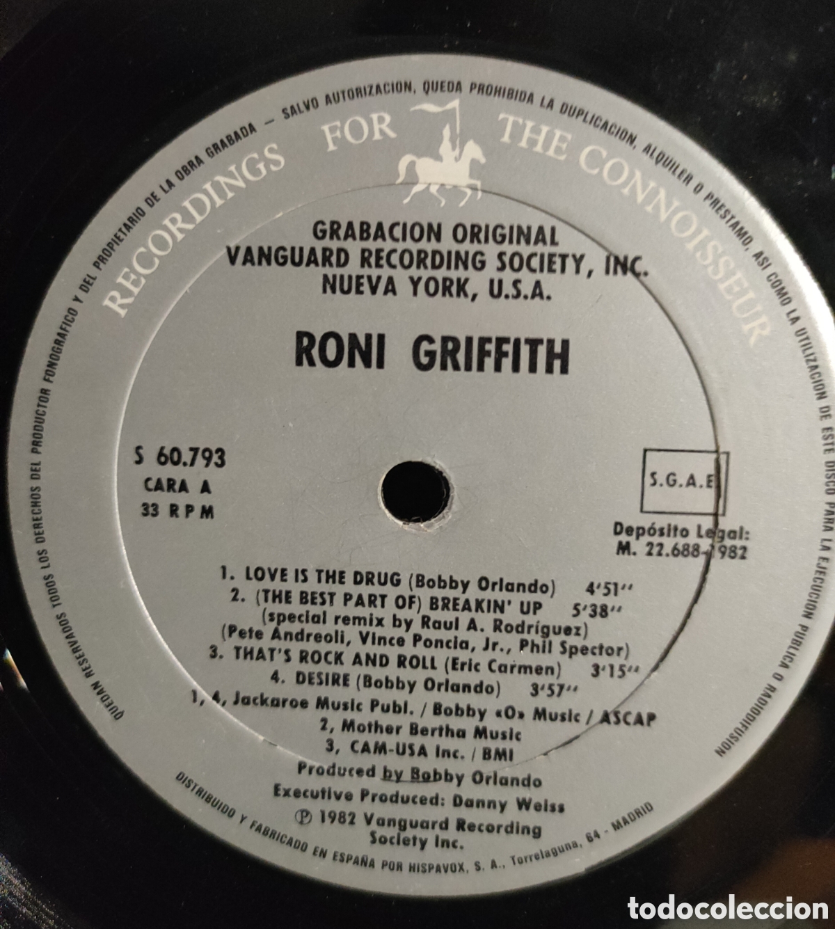 Discos de vinilo: Roni Griffith &ndash; Roni Griffith ..1982 Spain original LP disco de vinilo - Foto 3