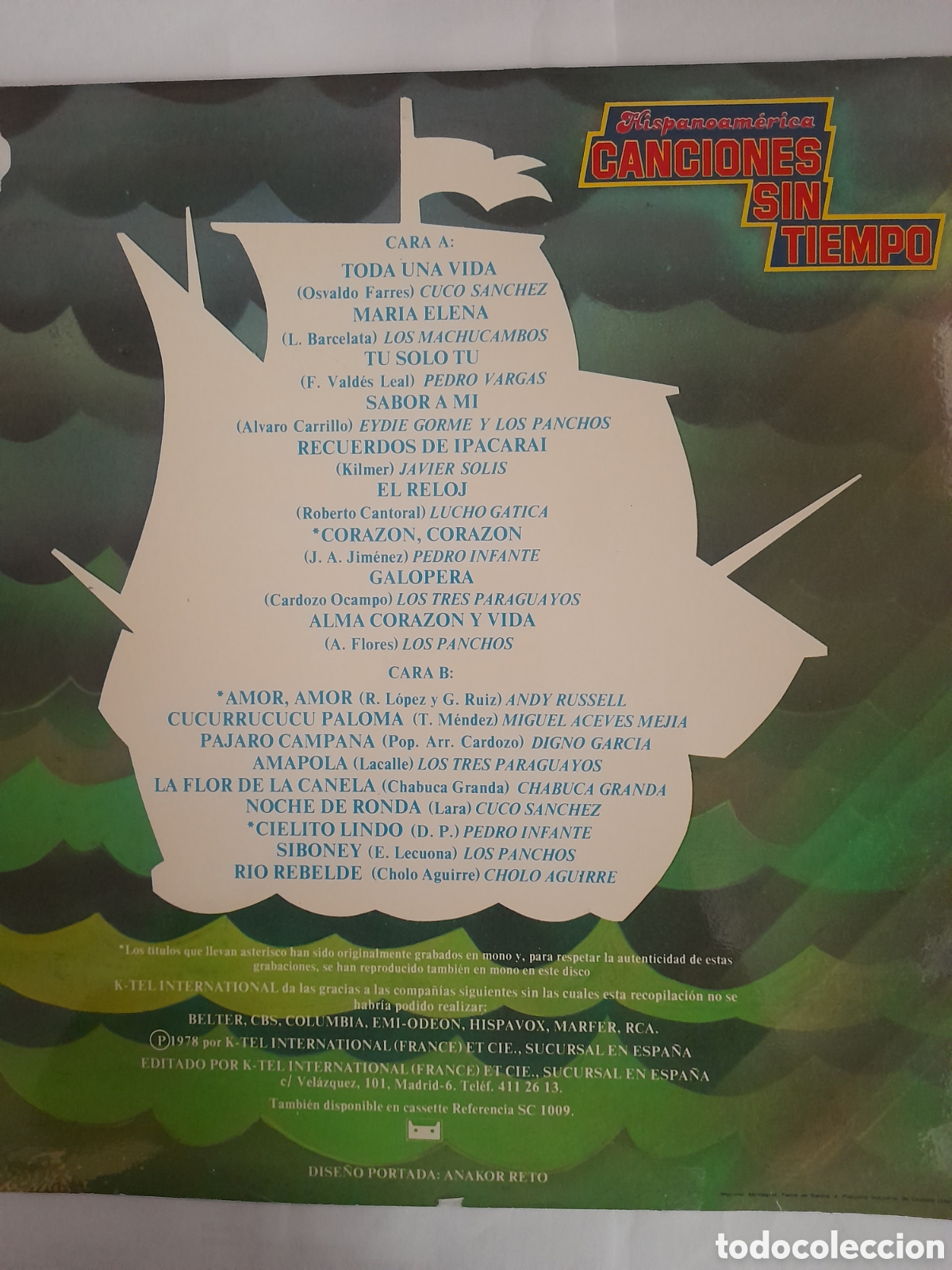 Discos de vinilo: Hispanoamer&iacute;ca. Canciones sin Tiempo. - Foto 2