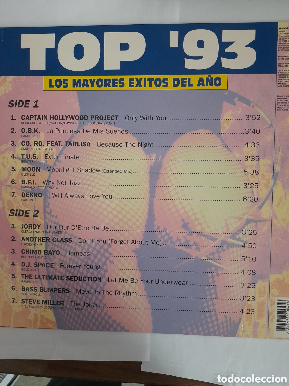 Discos de vinilo: TOP 93. Los mayores&eacute;xitos del A&ntilde;o - Foto 2