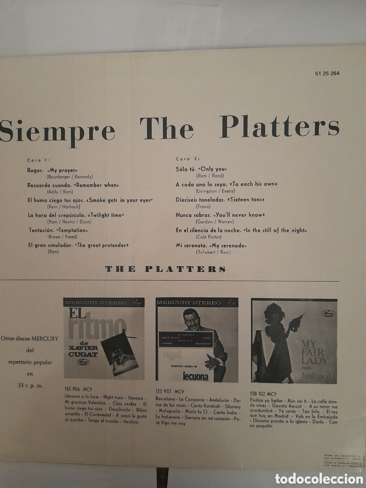Discos de vinilo: THE PLATTERS. SIEMPRR. - Foto 2