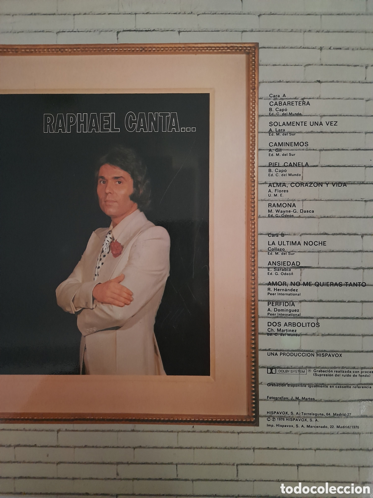 Discos de vinilo: RAPHAEL CANTA. A&ntilde;o 1976 - Foto 2