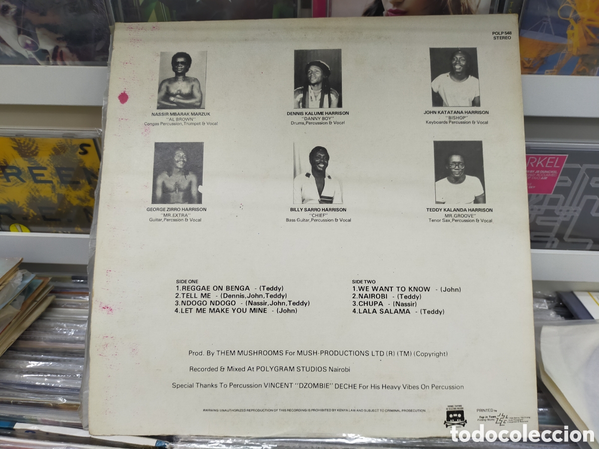 Discos de vinilo: Them mushrooms LP new horizons 1985 - Foto 2