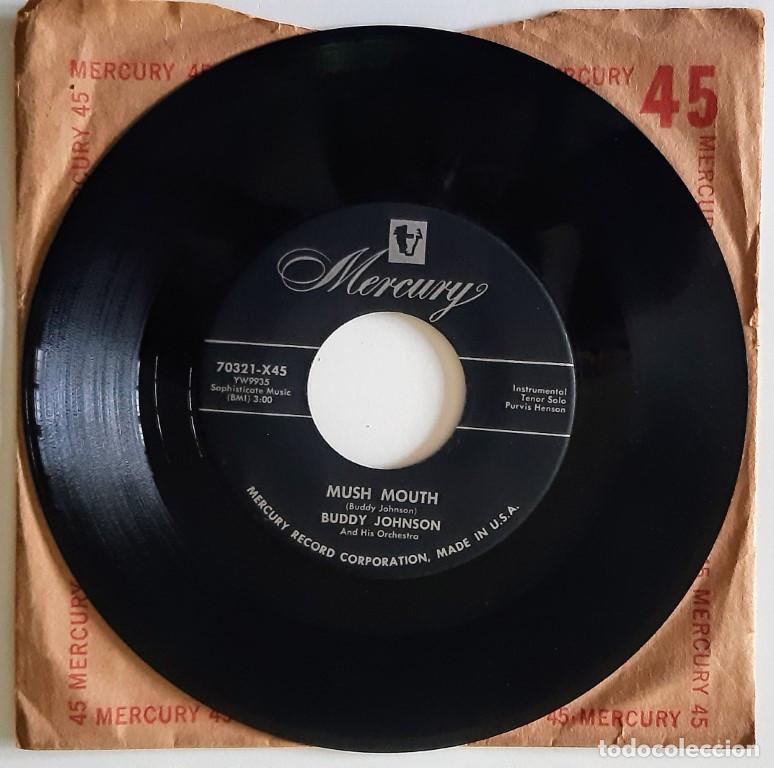 Discos de vinilo: Buddy Johnson. Mush Mouth/ One more time. Mercury, USA 1954 single - Foto 3