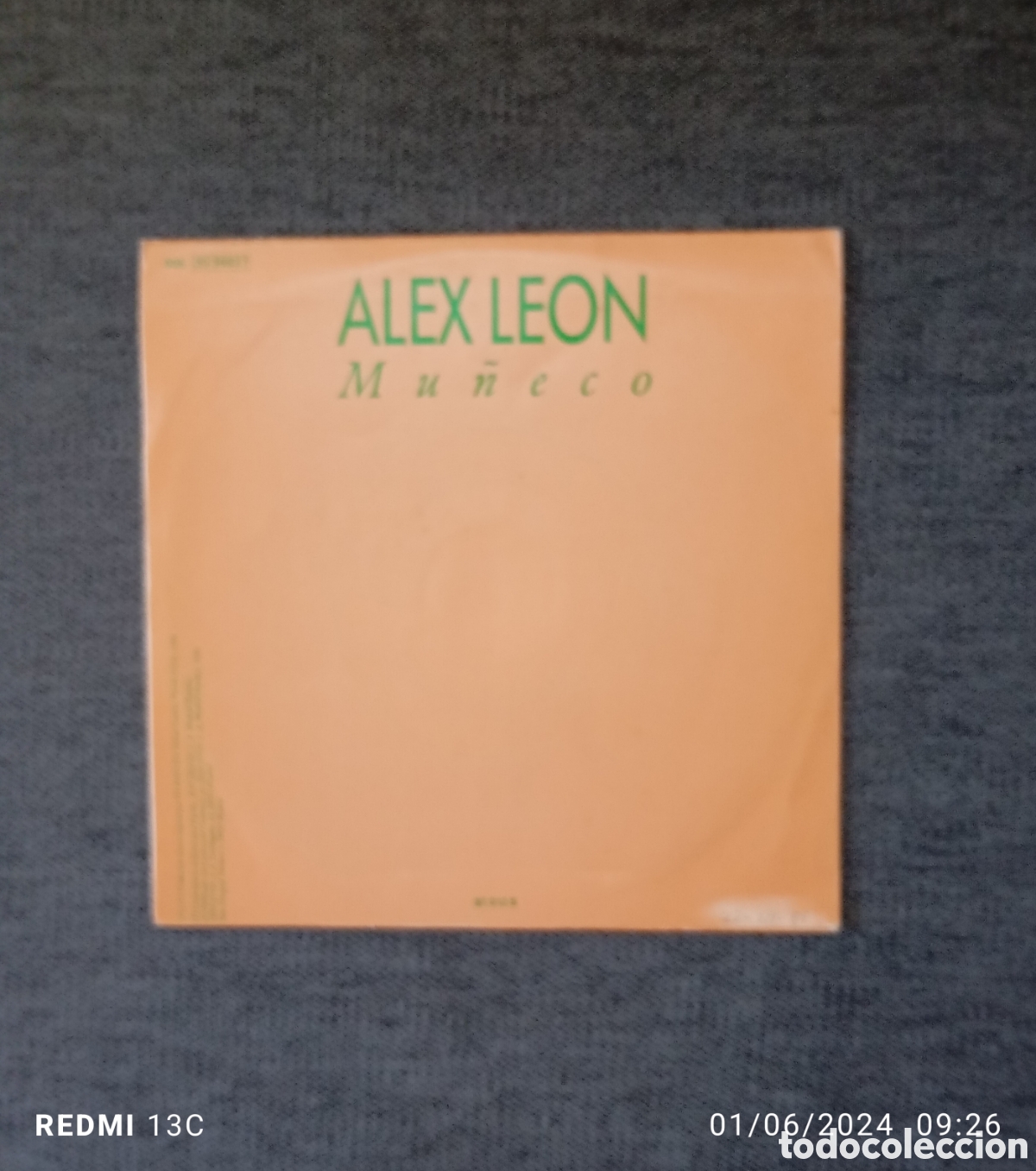Discos de vinilo: Alex Leon. Mu&ntilde;eco/ Mu&ntilde;eco. Single 7&rdquo;, a&ntilde;o 1989 - Foto 2