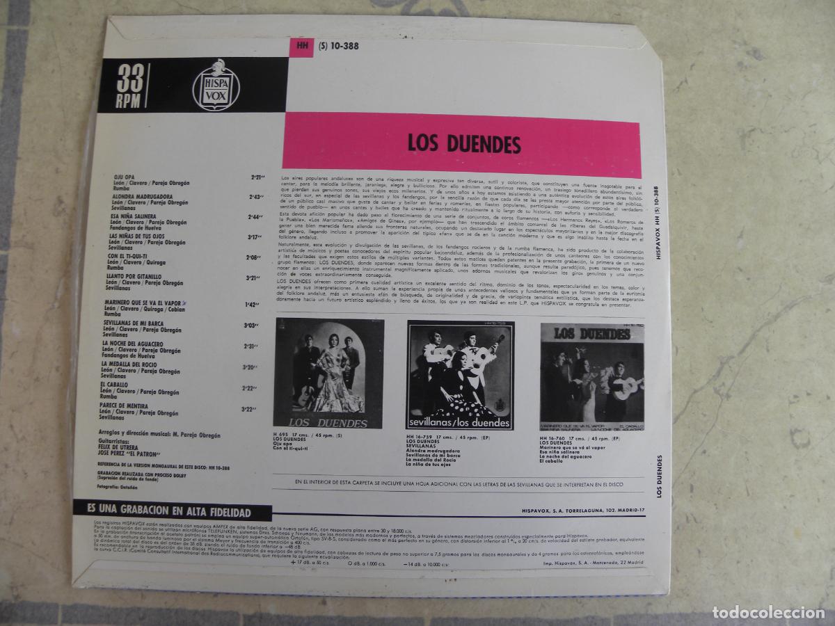 Discos de vinilo: LOS DUENDES -LP 1971 - Foto 2