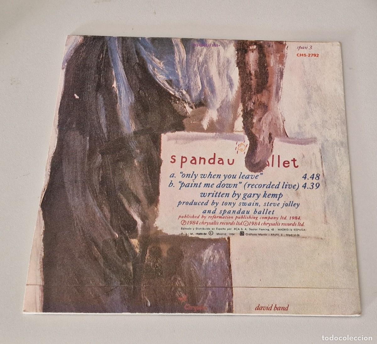 Discos de vinilo: Spandau Ballet &rdquo;Only When you leave&rdquo; (vinilo) - Foto 3
