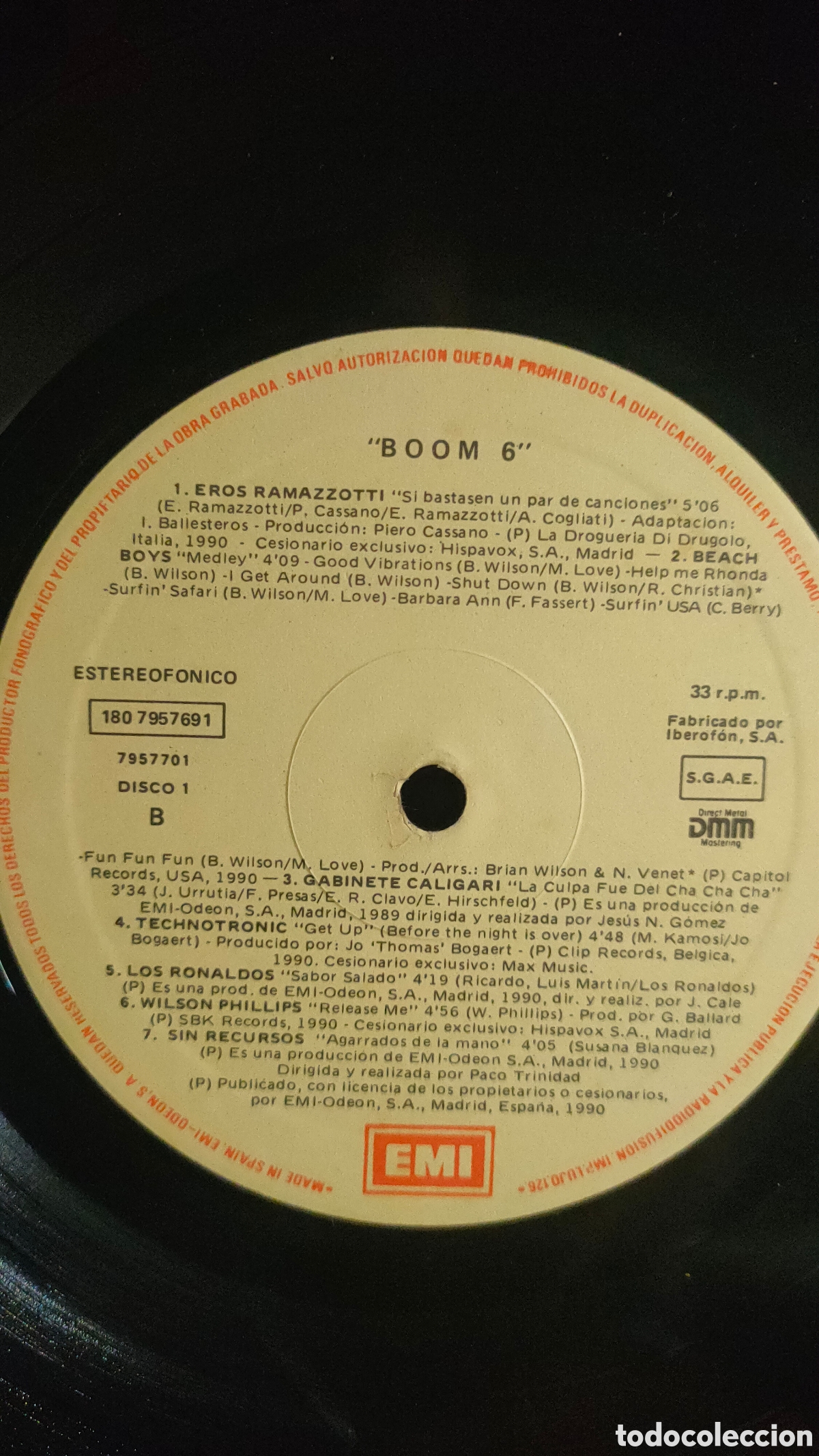 Discos de vinilo: &iexcl;Boom! 6 (El Disco De Los Exitos) . 1990 original Spain.. doble LP disco de vinilo - Foto 3