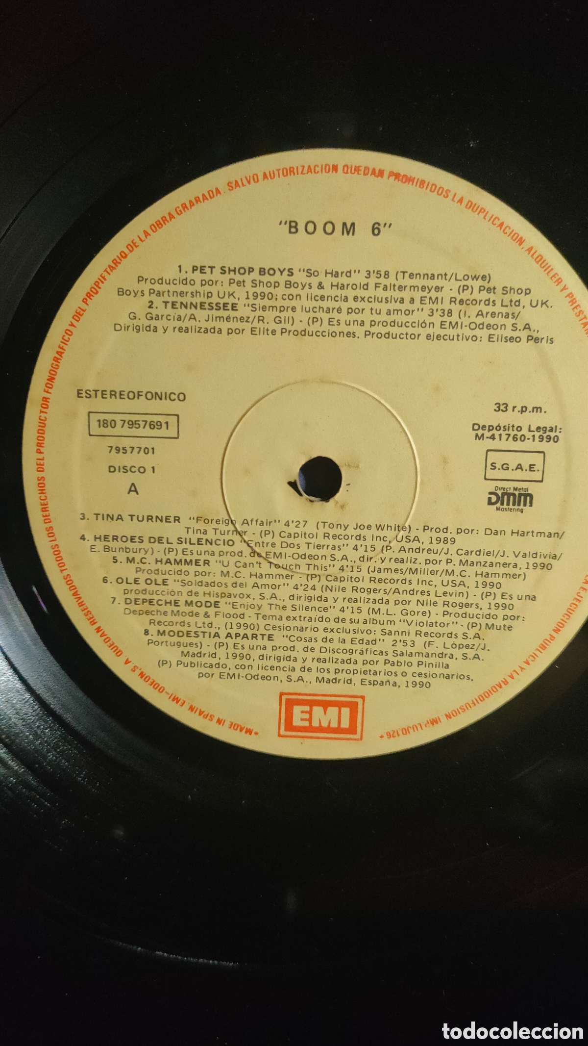 Discos de vinilo: &iexcl;Boom! 6 (El Disco De Los Exitos) . 1990 original Spain.. doble LP disco de vinilo - Foto 4