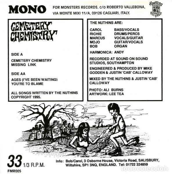 Discos de vinilo: The Nuthins &ndash; Cemetery Chemistry E.P. - Foto 2