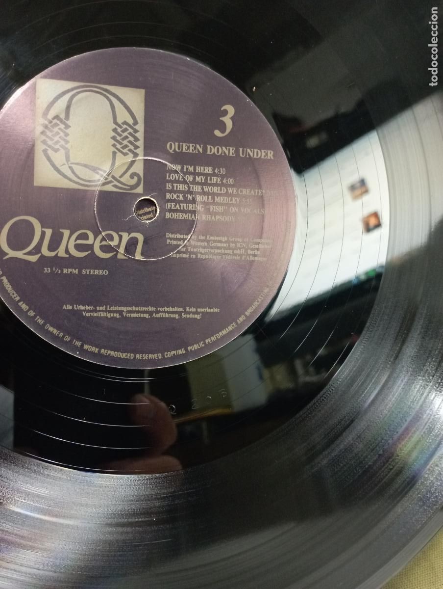 Discos de vinilo: Queen DONE UNDER PRESSURE live 2X LP gatefold - Foto 4
