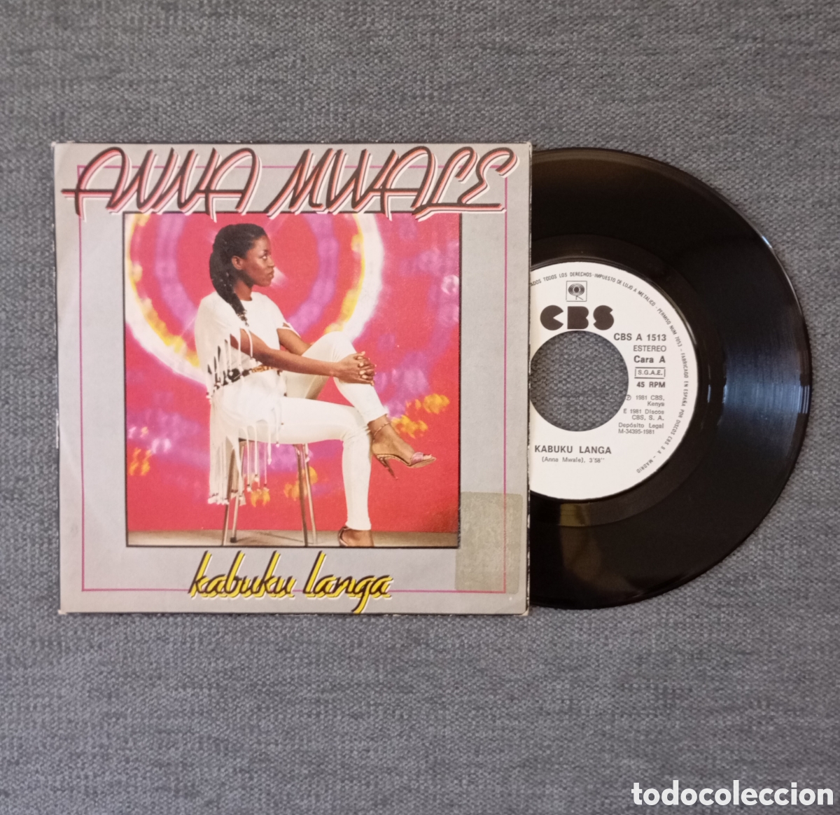 Vinyl-Schallplatten: Anna Mwale. Kabuku Langa/ I Can't Get Your Love. Single 7&rdquo;, a&ntilde;o 1981