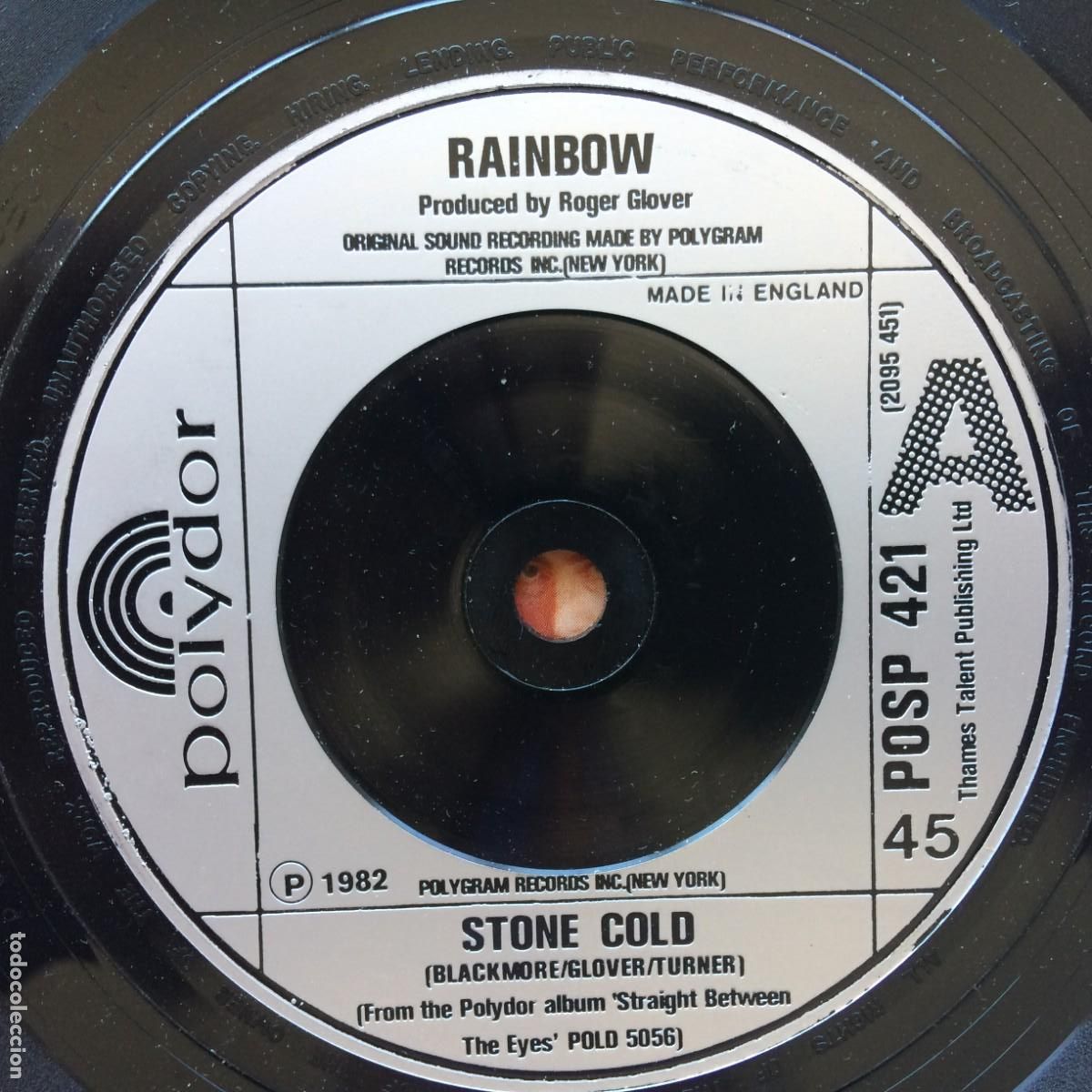 Discos de vinilo: Rainbow &lrm;&ndash; Stone Cold / Rock Fever UK 1982 Polydor* - Foto 3