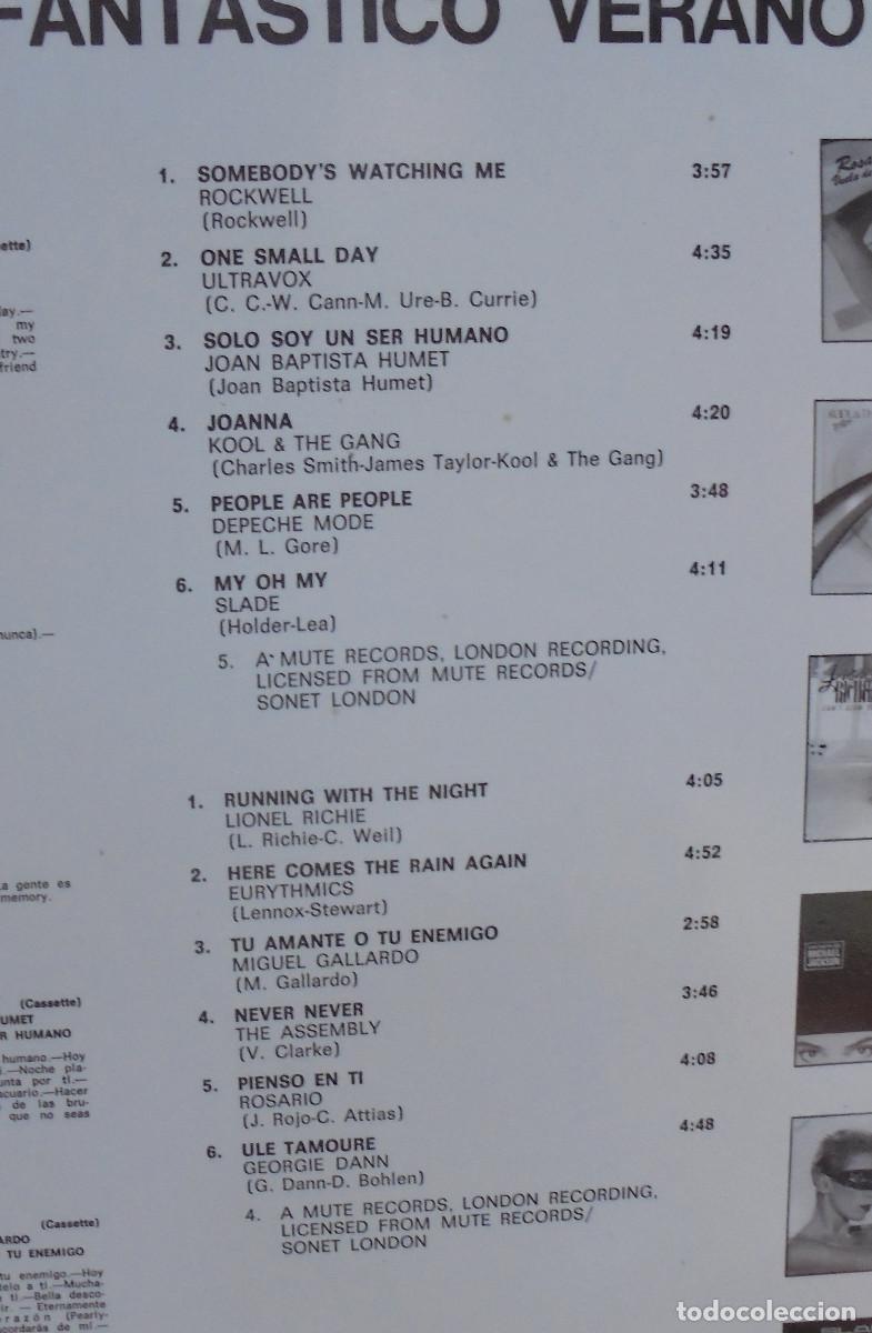 Discos de vinilo: Fantastico verano. RCA 1982 -- LP - Foto 3