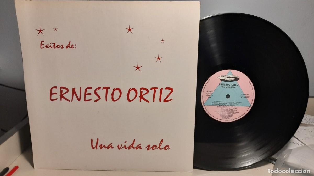 Discos de vinilo: LP EXITOS DE ERNESTO ORTIZ : UNA VIDA SOLO ( POP ELECTRONICO) - Foto 1