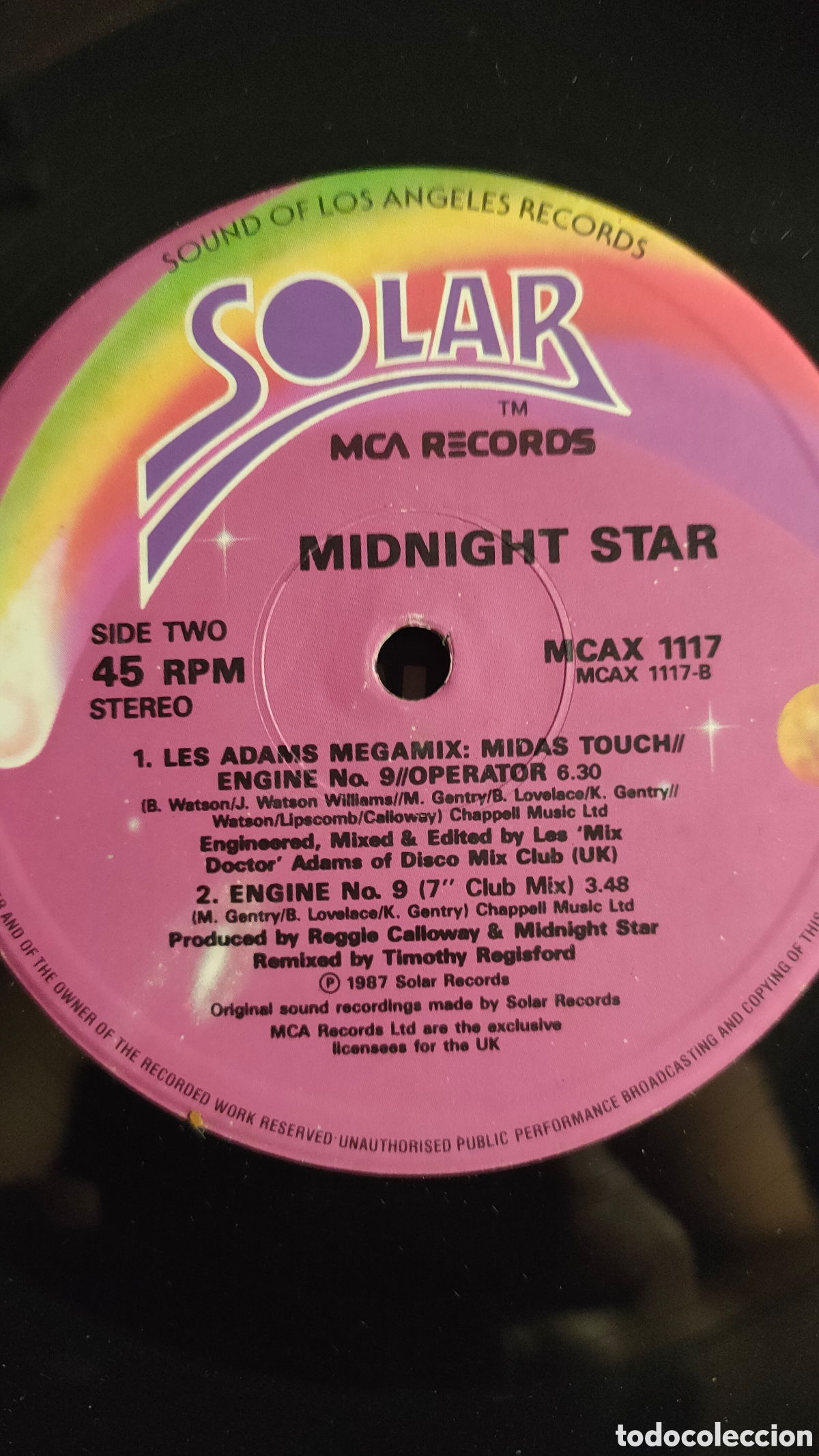 Discos de vinilo: Midnight Star &ndash; Engine No. 9 ..1987 original UK.. LP disco de vinilo - Foto 3