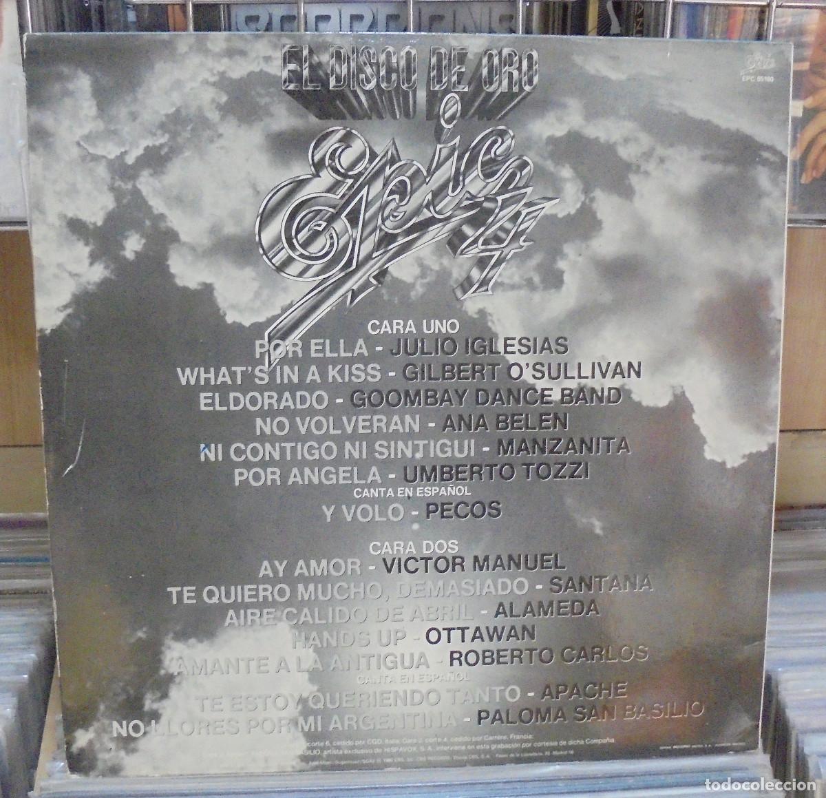 Discos de vinilo: El disco de oro Epic 4. Epic 1980 -- LP - Foto 2