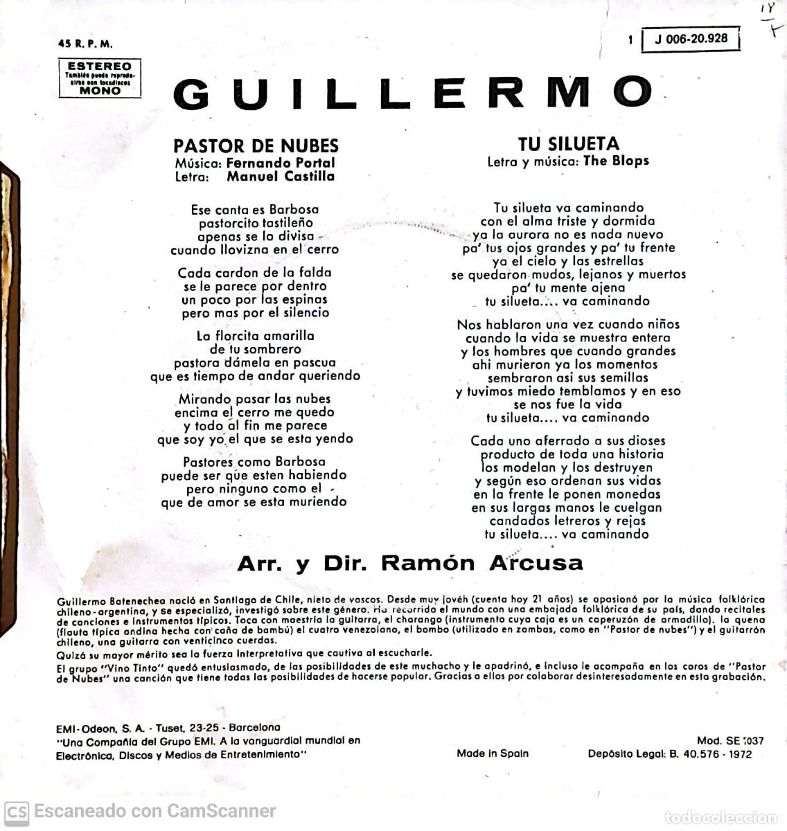 Discos de vinilo: Guillermo* &lrm;&ndash; Pastor De Nubes - Foto 2