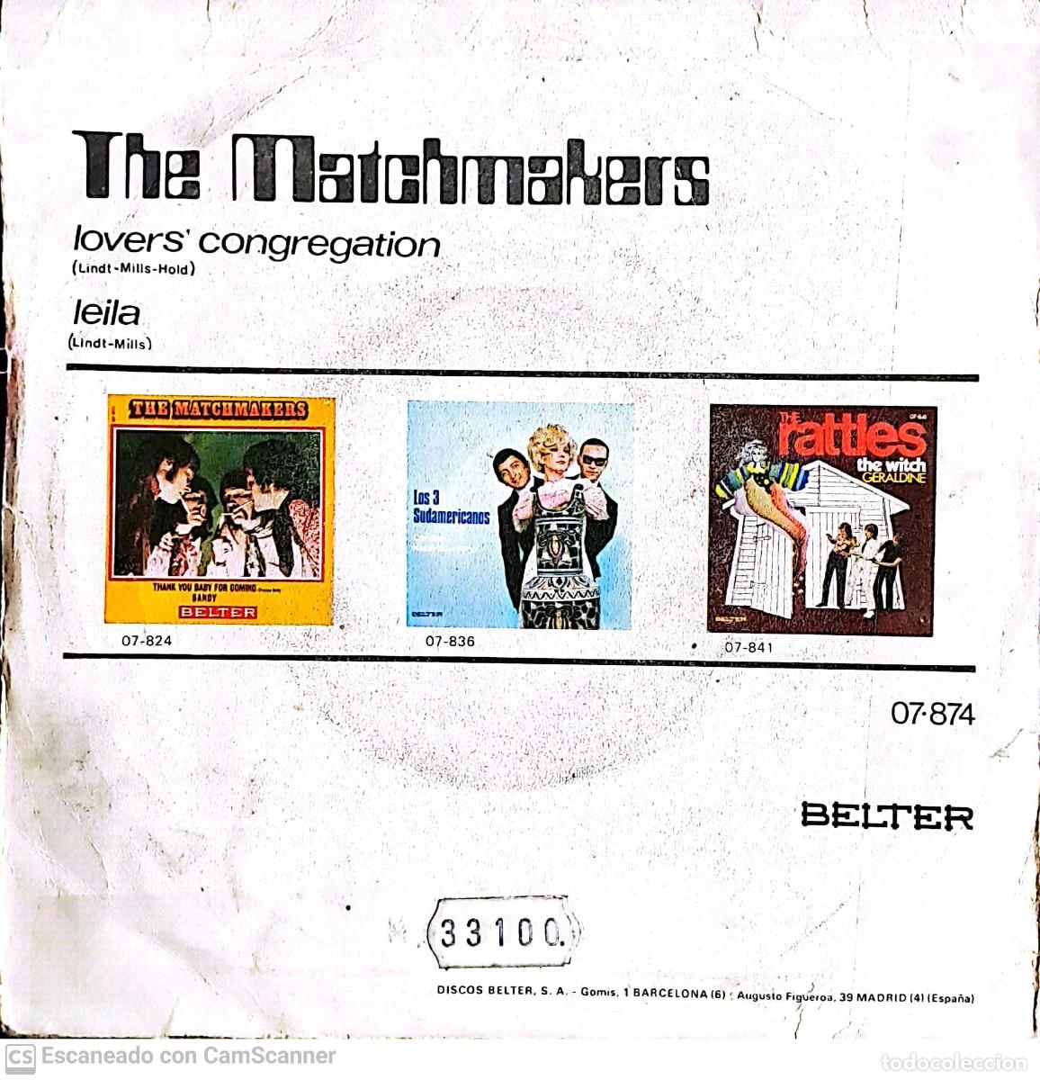 Discos de vinilo: The Matchmakers &lrm;&ndash; Lovers Congregation/Leila - Foto 2