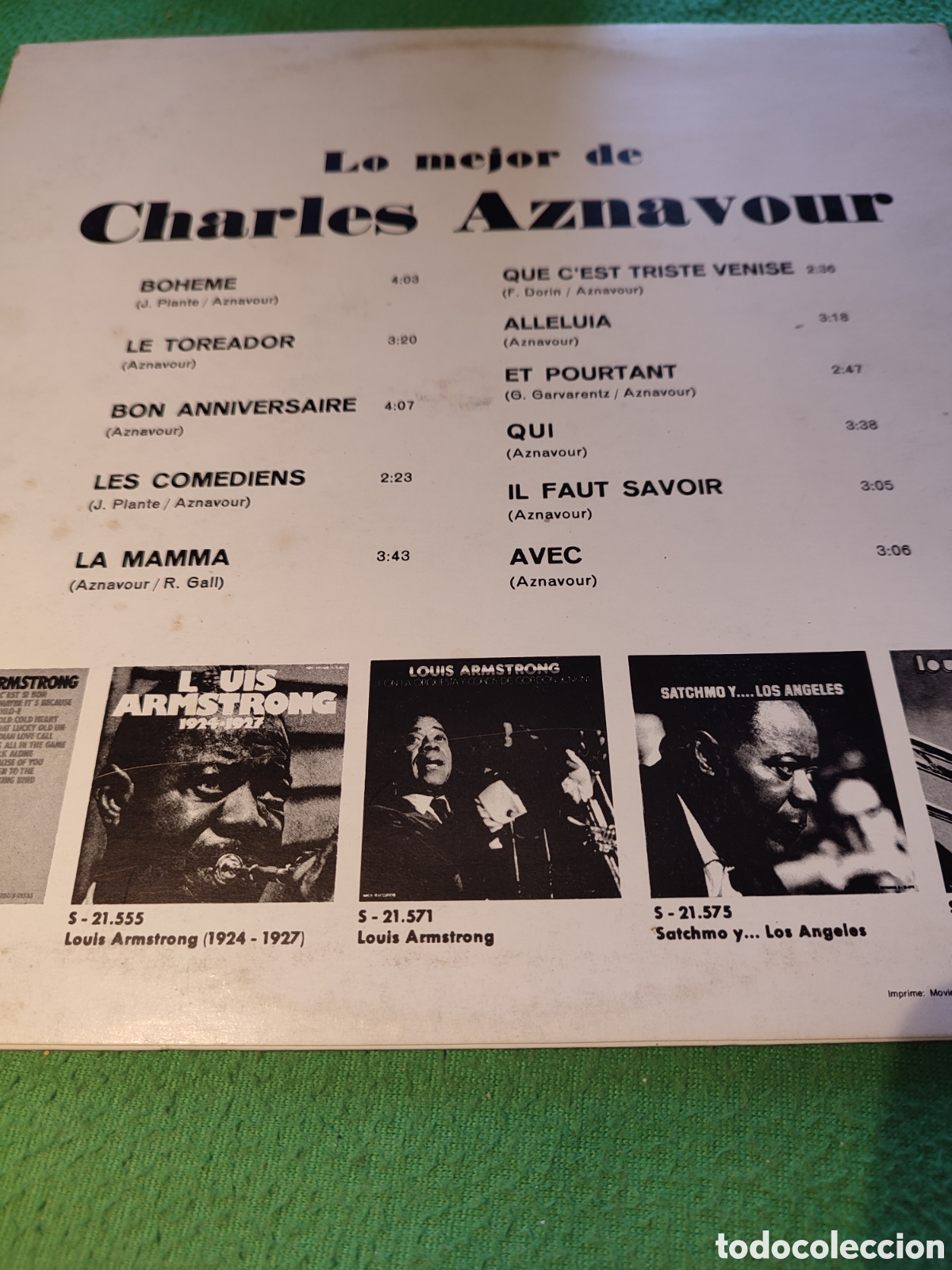 Discos de vinilo: Charles Aznavour - Lo mejor de Vinilo Lp - Foto 2
