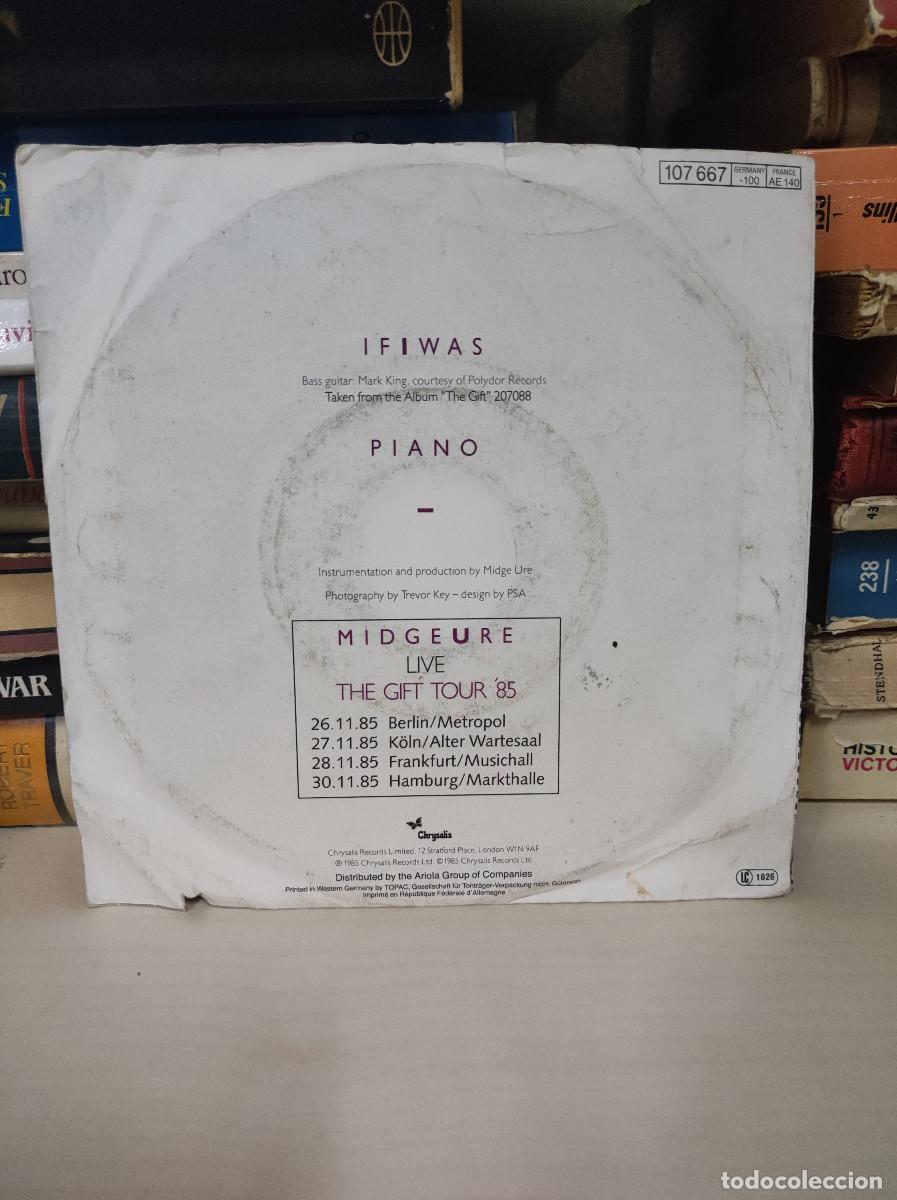 Discos de vinilo: Midge Ure If I Was / Piano - Foto 2