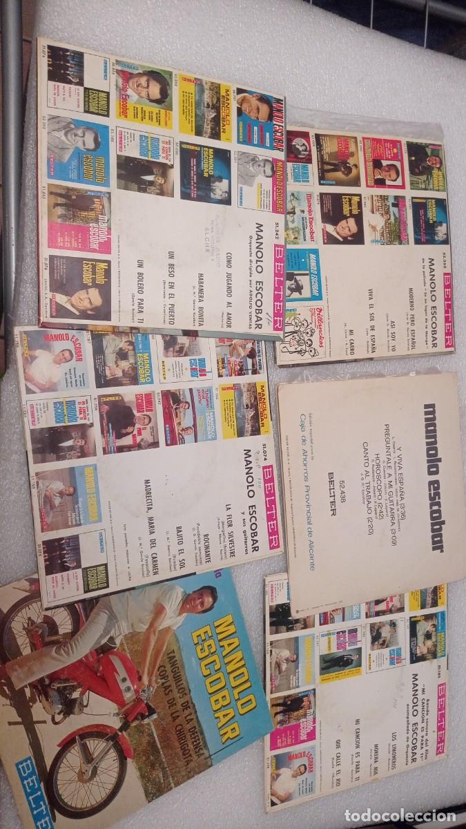 Discos de vinilo: Single lote colecci&oacute;n manolo escobar - Foto 3