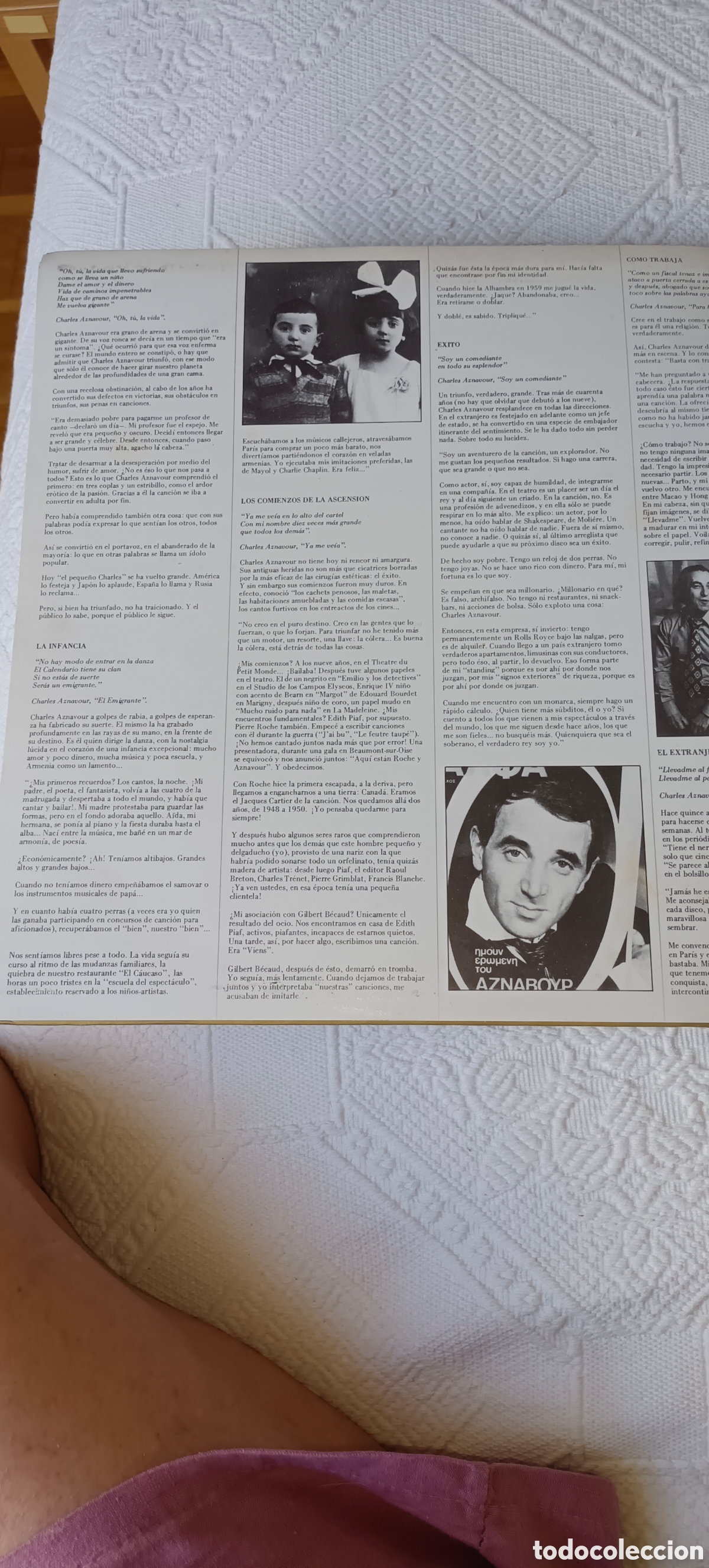 Discos de vinilo: Doble LP Charles Aznavour Oro a&ntilde;o 1982 - Foto 3
