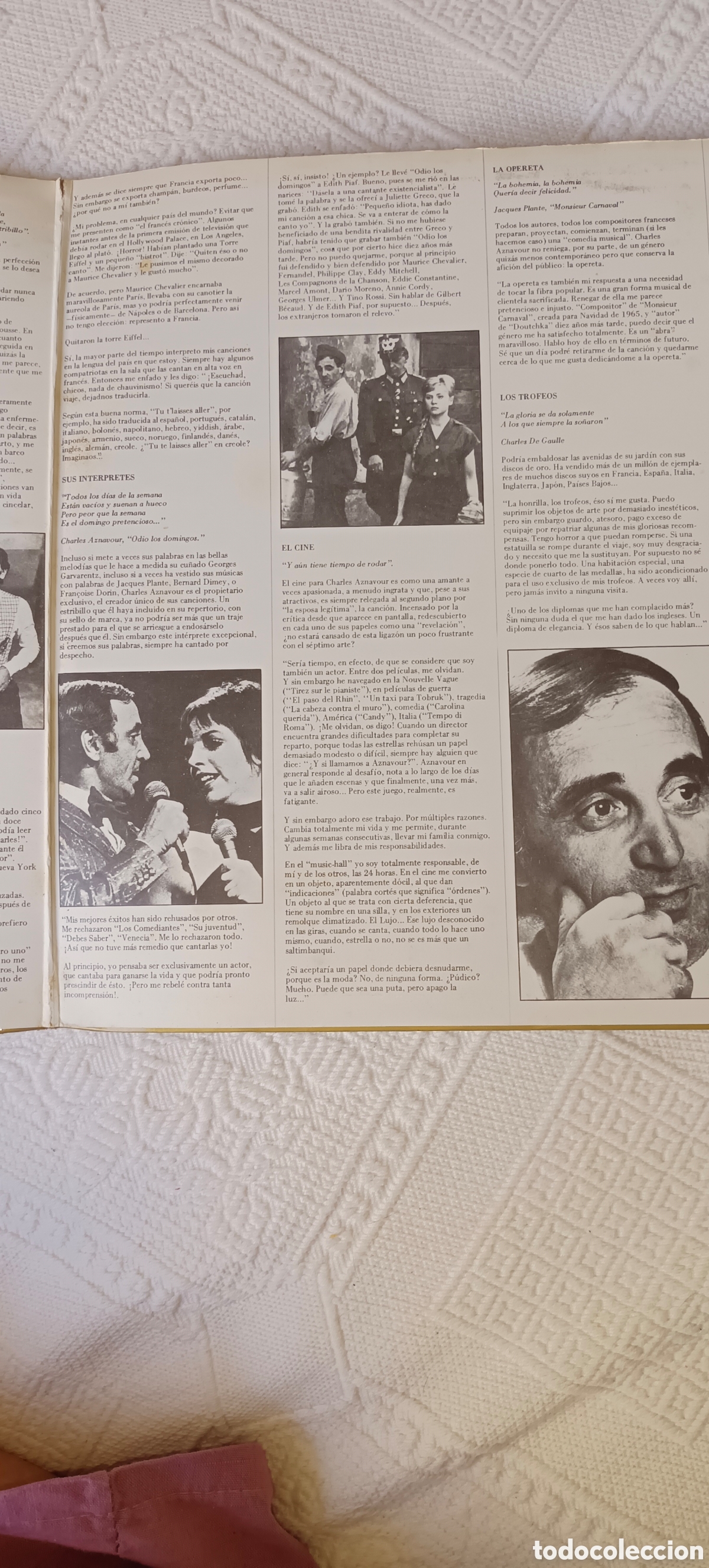 Discos de vinilo: Doble LP Charles Aznavour Oro a&ntilde;o 1982 - Foto 4