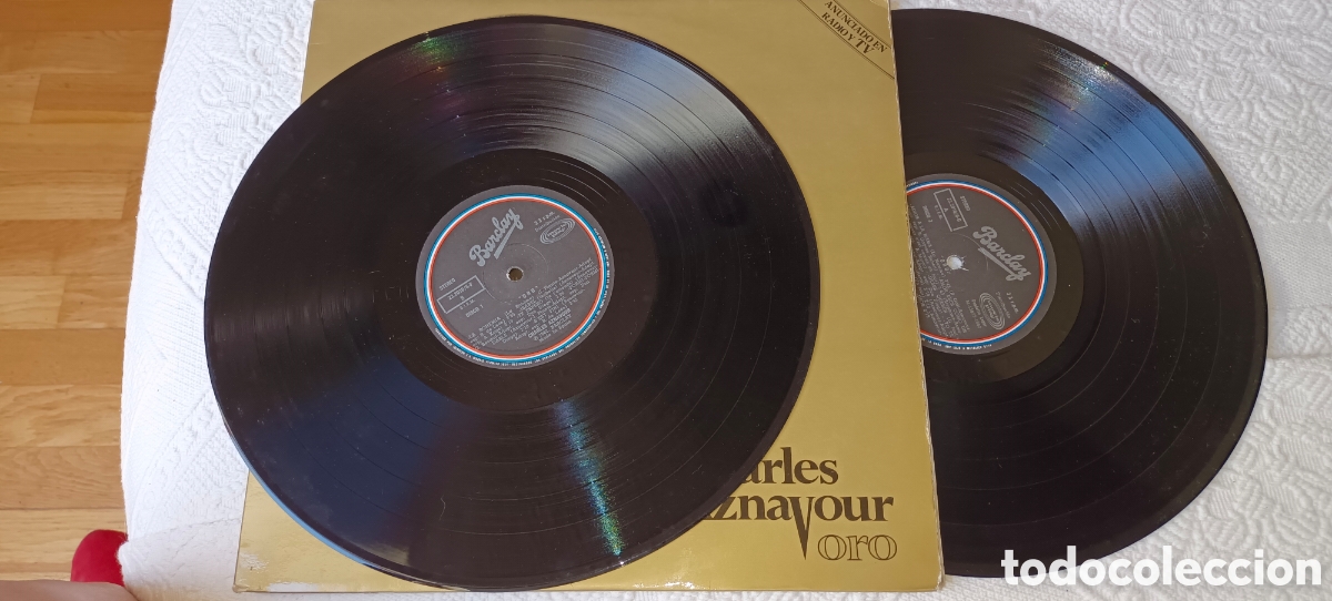 Discos de vinilo: Doble LP Charles Aznavour Oro a&ntilde;o 1982 - Foto 5