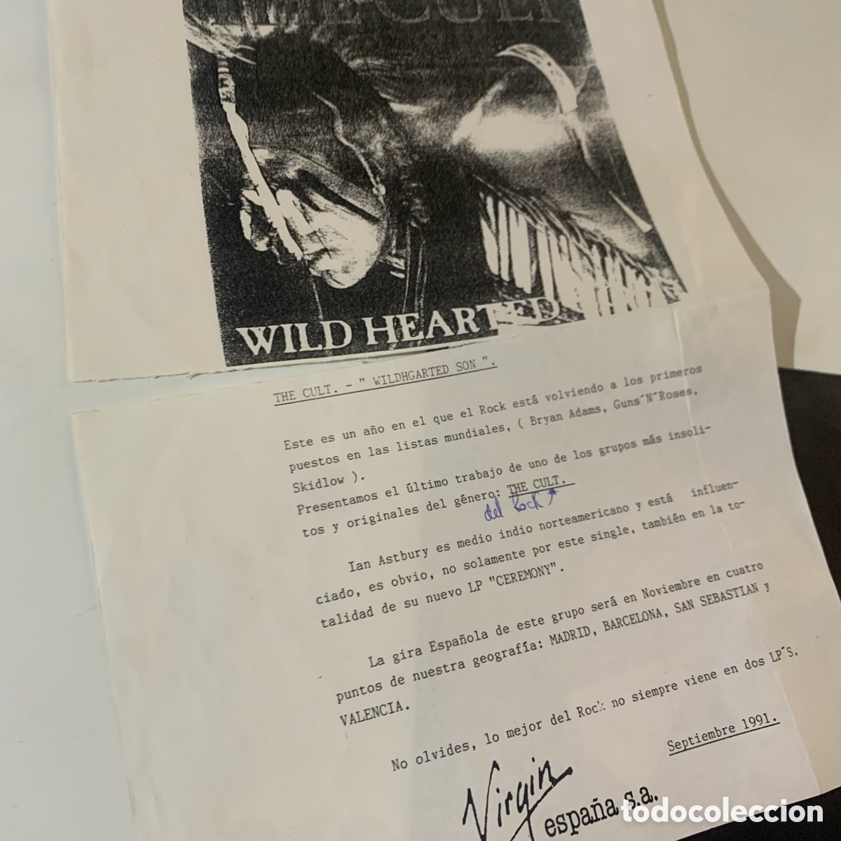Discos de vinilo: Single The Cult - Wild Hearted Son de 1991 - Foto 3