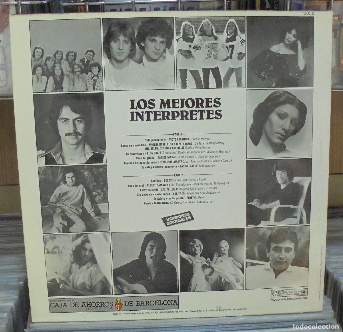 Discos de vinilo: Los mejores interpretes. CBS 1979 -- LP - Foto 2