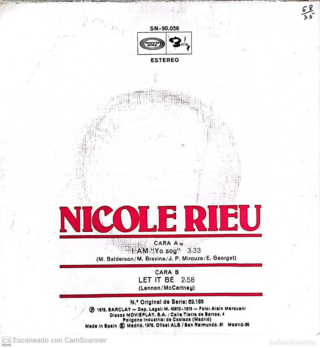 Discos de vinilo: Nicole Rieu &lrm;&ndash; I Am / Let it Be - Foto 2