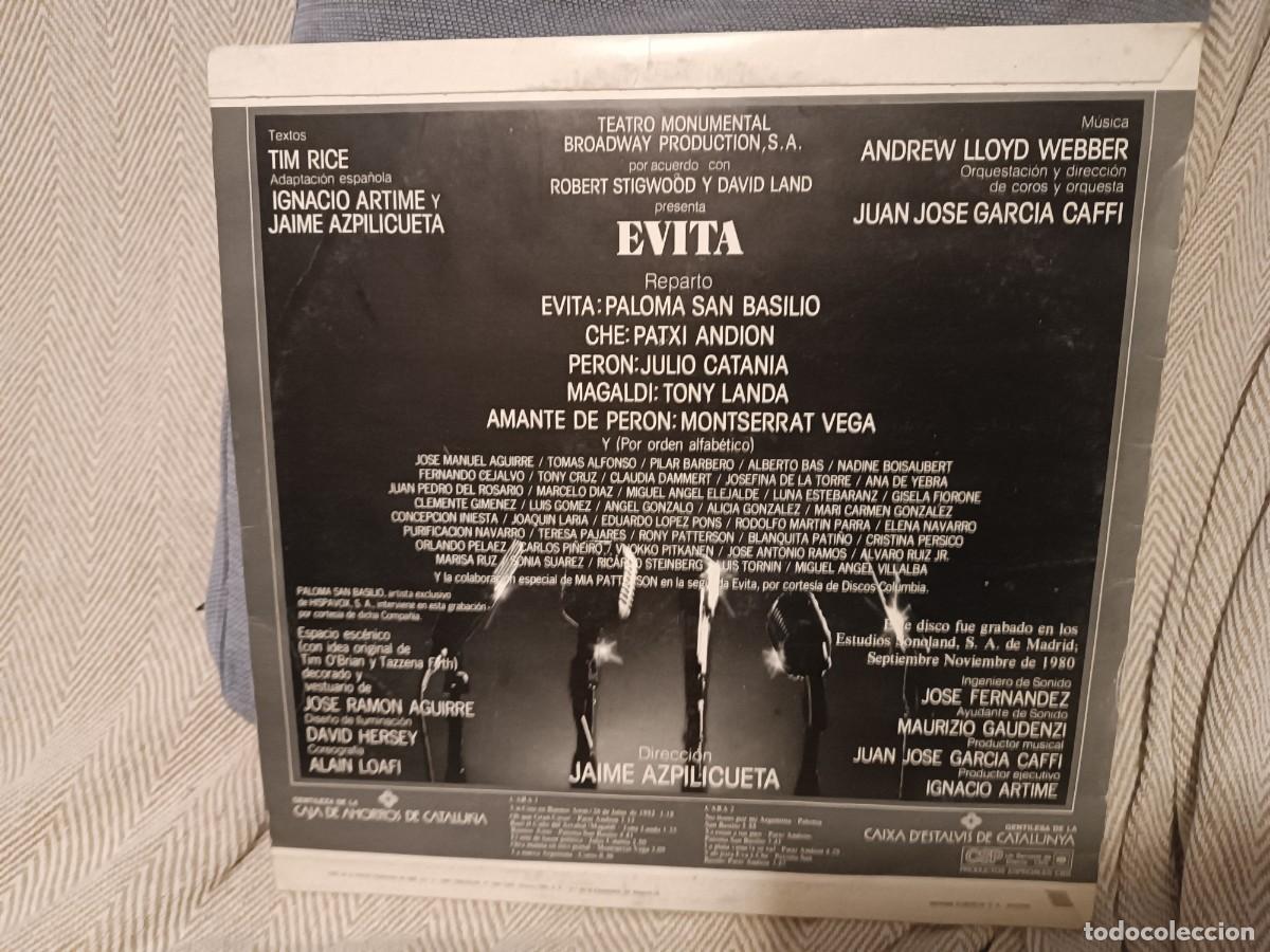 Discos de vinilo: Evita Versi&oacute;n Original en Espa&ntilde;ol - Foto 2