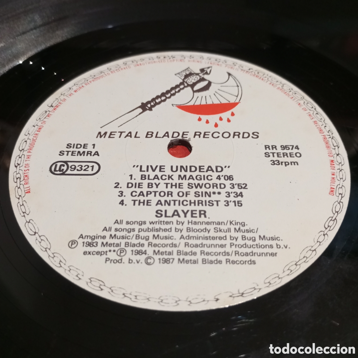 Discos de vinilo: SLAYER - LIVE UNDEAD - EP 12&rdquo; - Foto 3