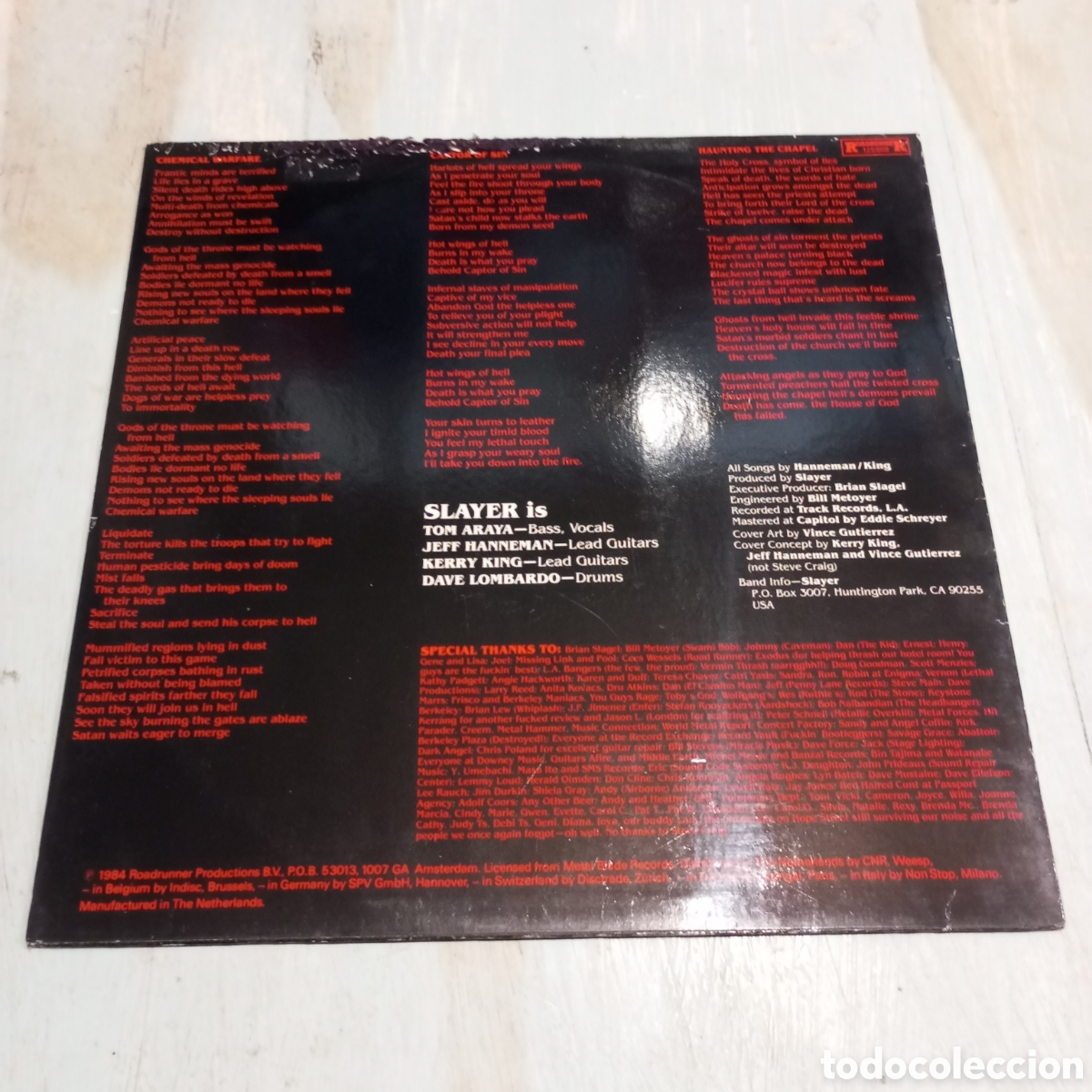 Discos de vinilo: SLAYER - HAUNTING THE CHAPEL - EP 12&rdquo; - Foto 2