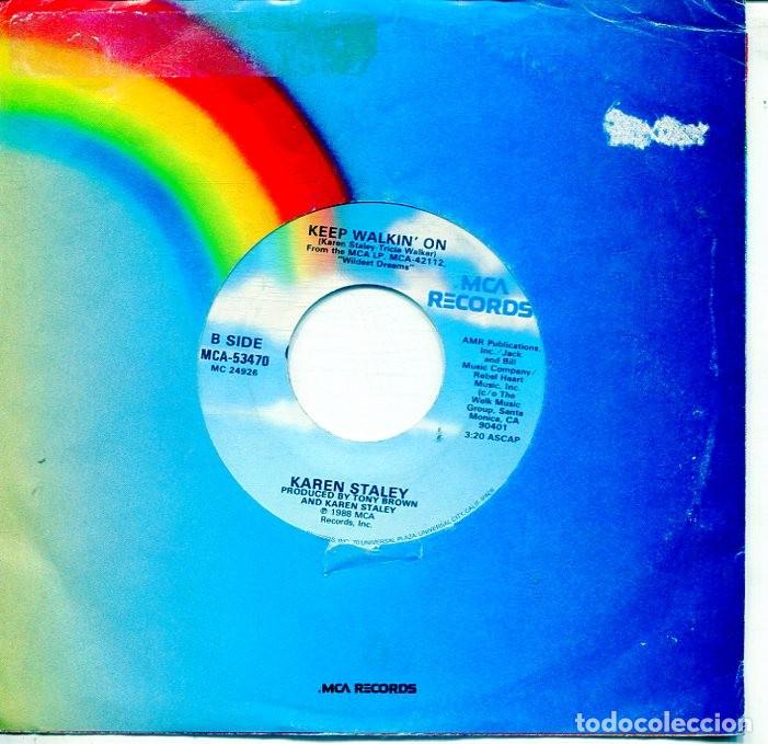 Disques de vinyle: KAREN STALEY / KEEP WALKIN' ON + 1 (SINGLE MCA 1988 USA)