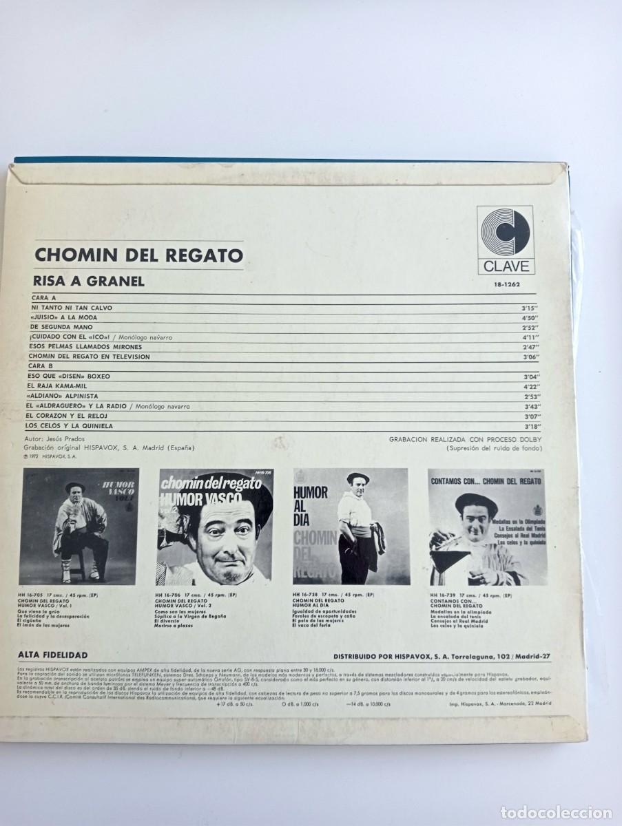 Discos de vinilo: Chomin Del Regato - Risa Vasca Universal LP 1972 - Foto 2