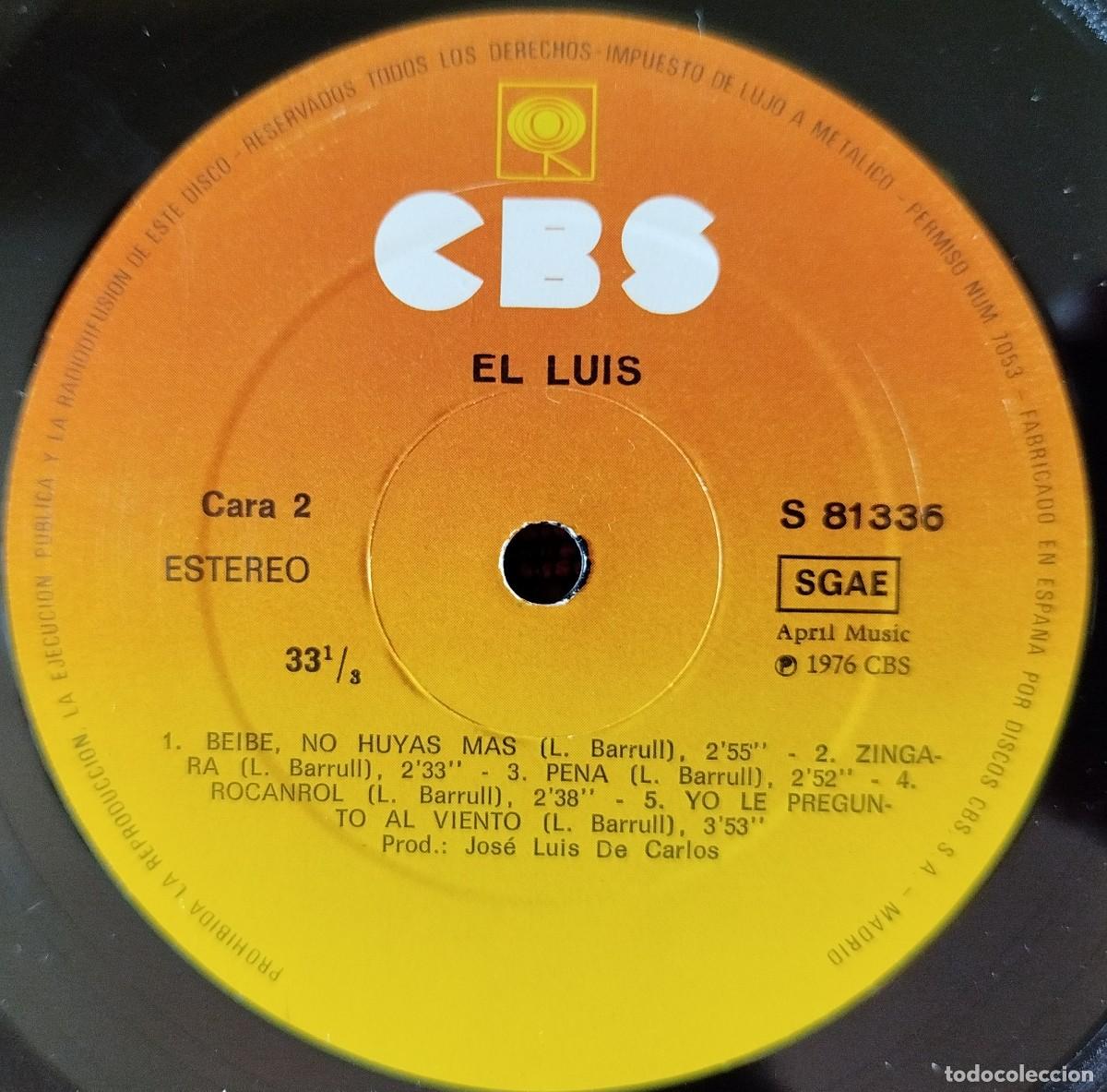 Discos de vinilo: EL LUIS ** El Luis ** VINILO LP ORIGINAL 1976 - Foto 4