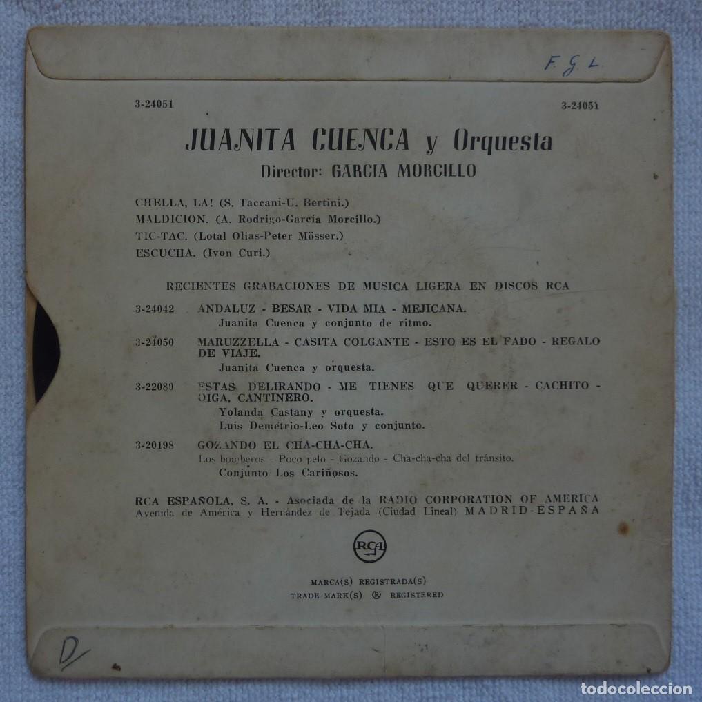 Discos de vinilo: JUANITA CUENCA // CHELLA,LA!+3 // EP - Foto 2