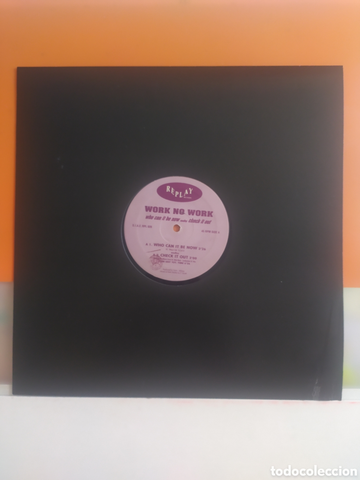 Discos de vinilo: Maxi single Work No Work.&nbsp;Who Can It Be Now Medley Check It Out - Foto 1