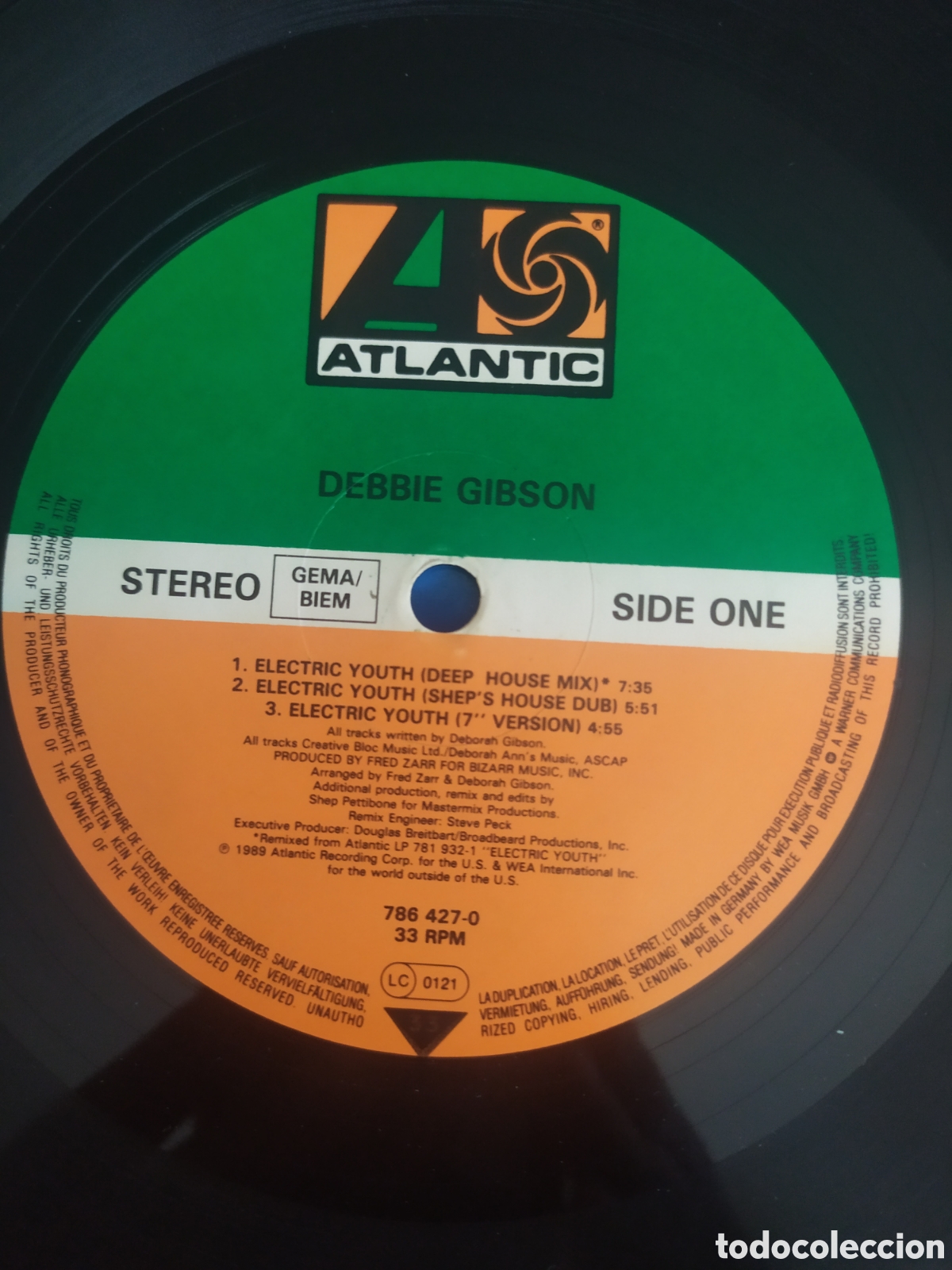 Discos de vinilo: Maxi single Debbie Gibson. Electric Youth - Foto 3