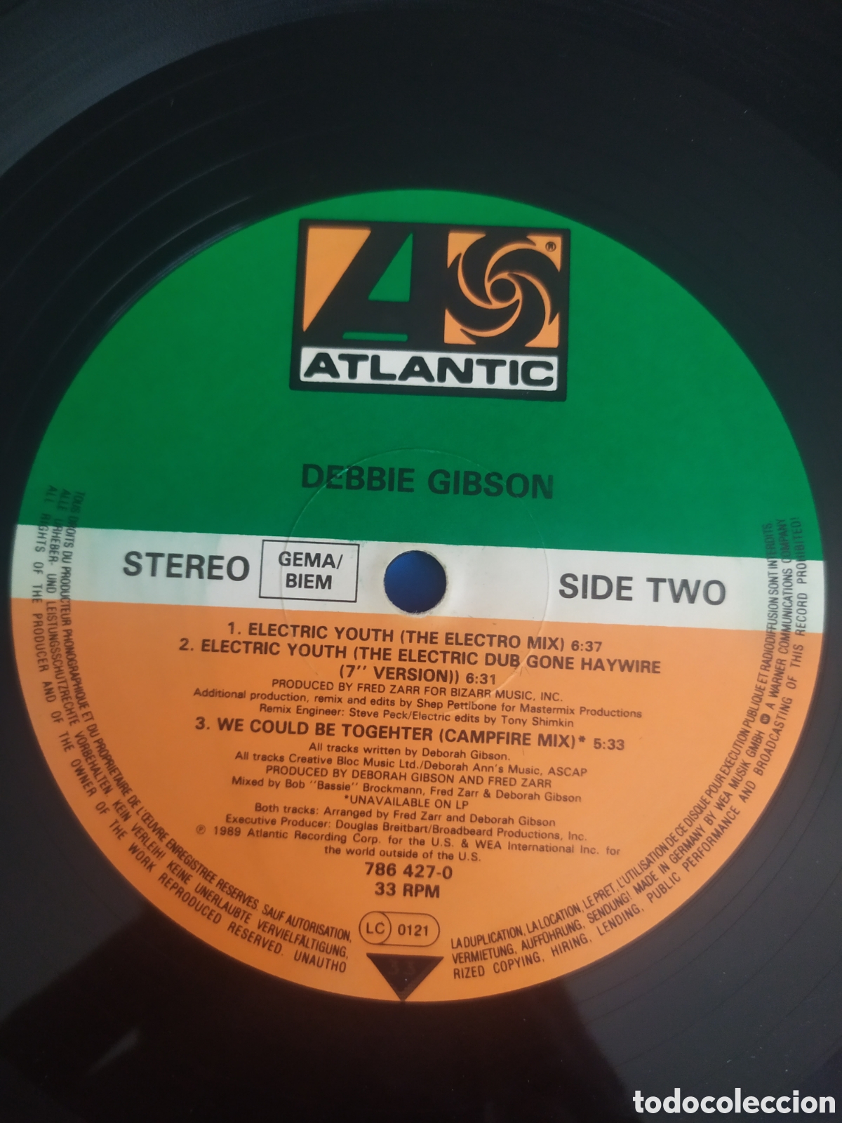 Discos de vinilo: Maxi single Debbie Gibson. Electric Youth - Foto 4