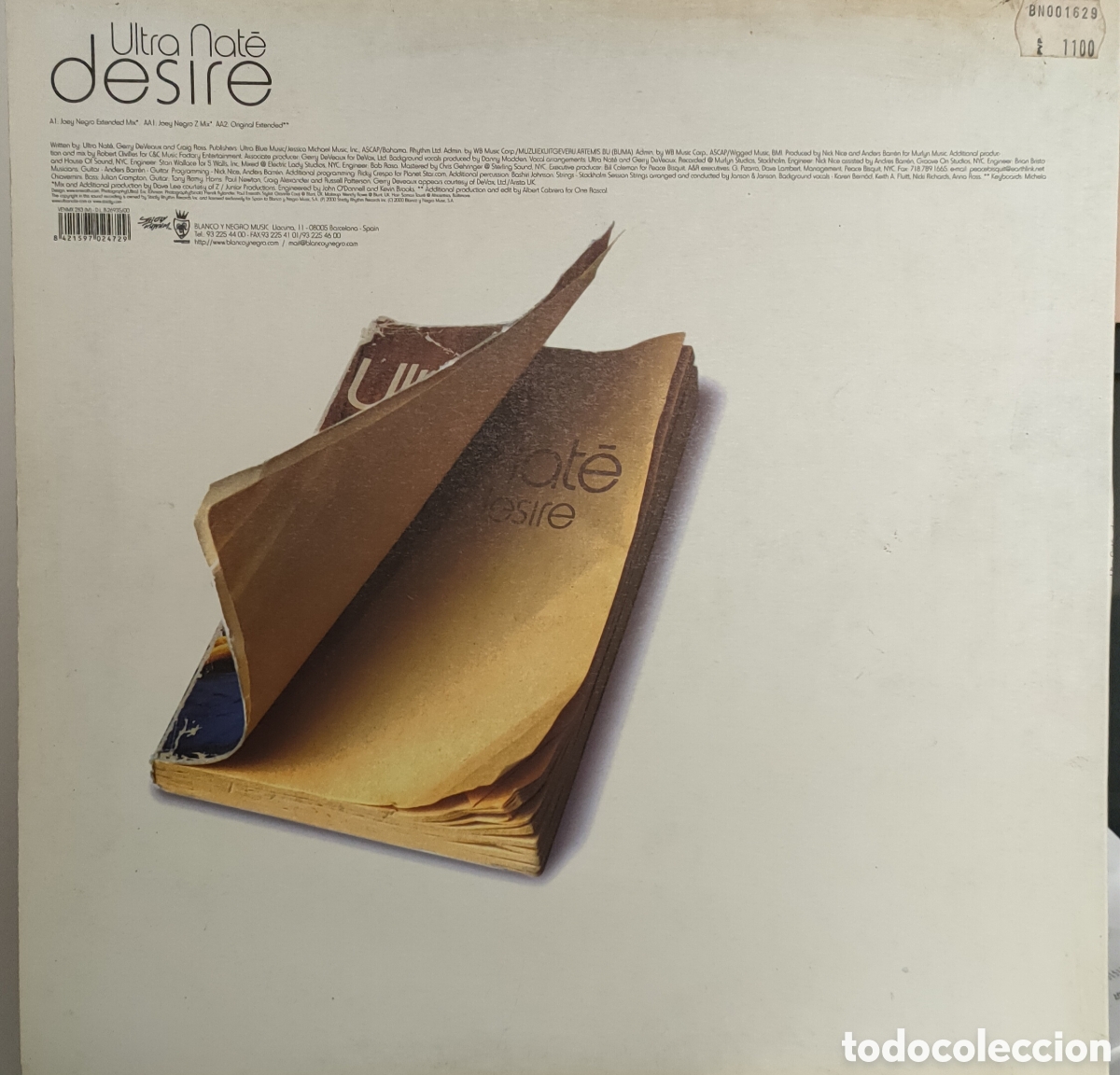 Discos de vinilo: Ultra Nat&eacute; &ndash; Desire..2000 original Spain disco de vinilo - Foto 2