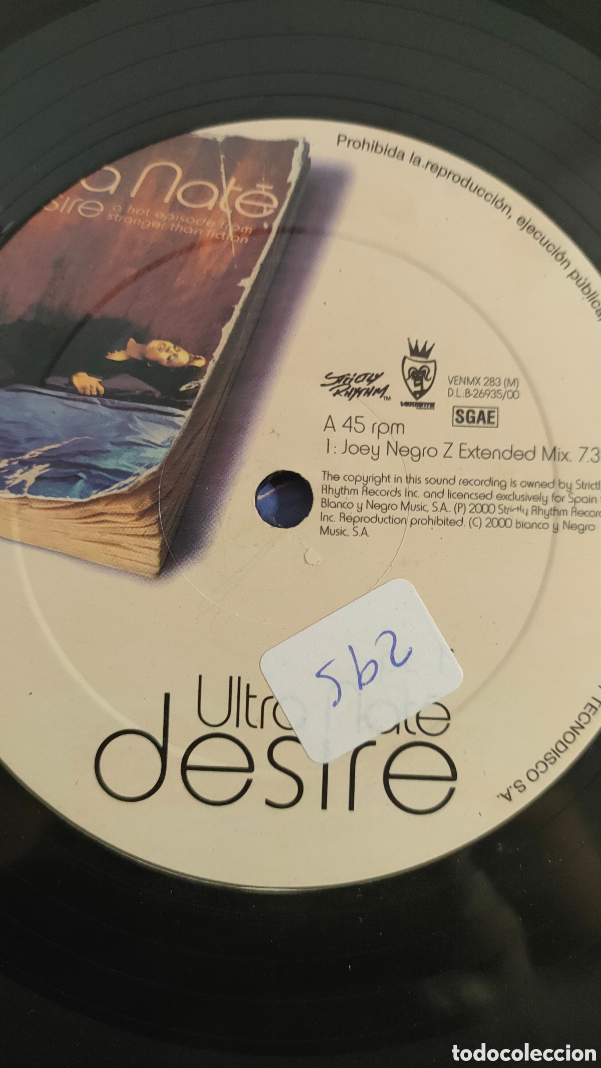 Discos de vinilo: Ultra Nat&eacute; &ndash; Desire..2000 original Spain disco de vinilo - Foto 3