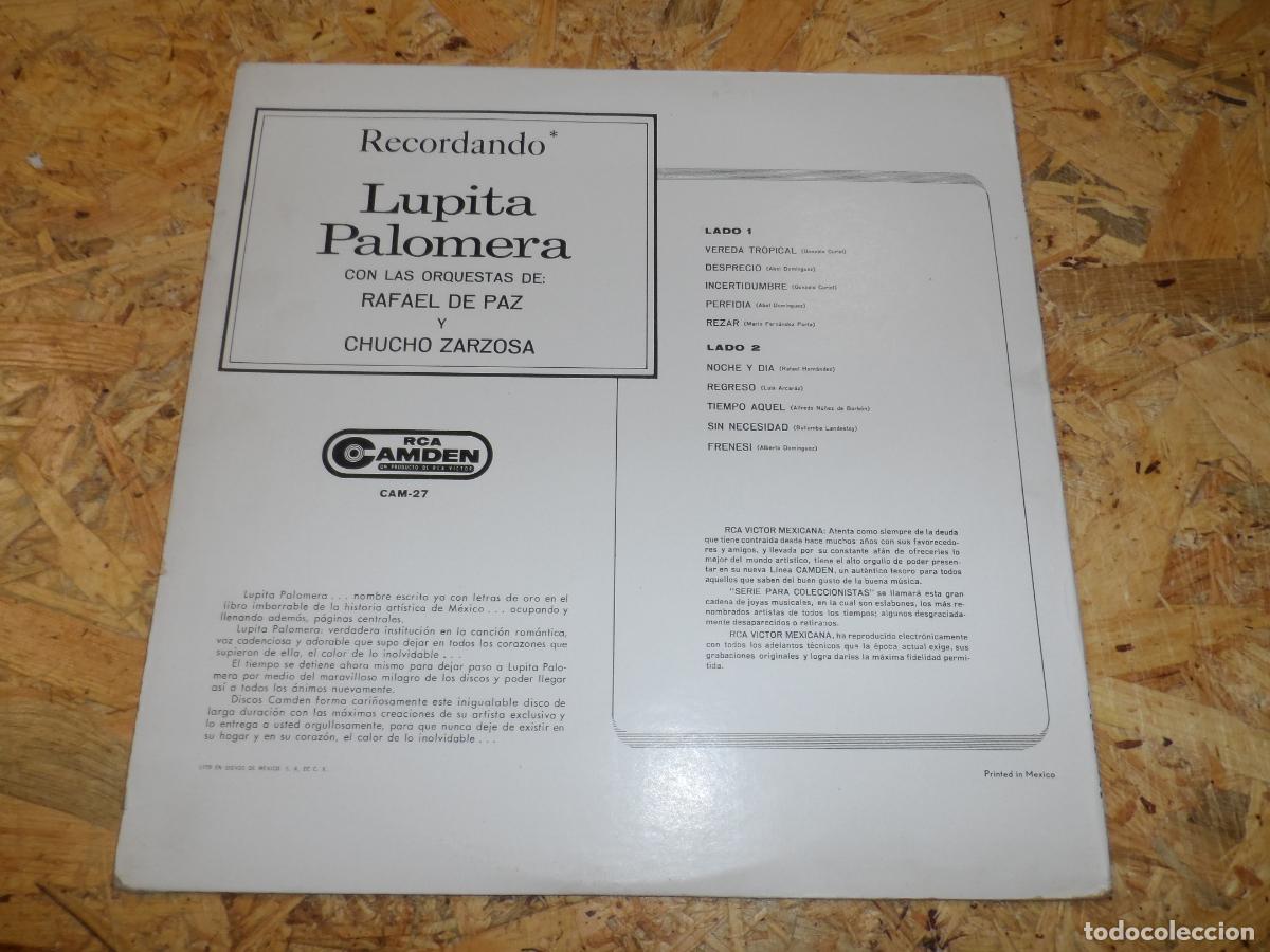 Discos de vinilo: LUPITA PALOMERA - RECORDANDO - Foto 2