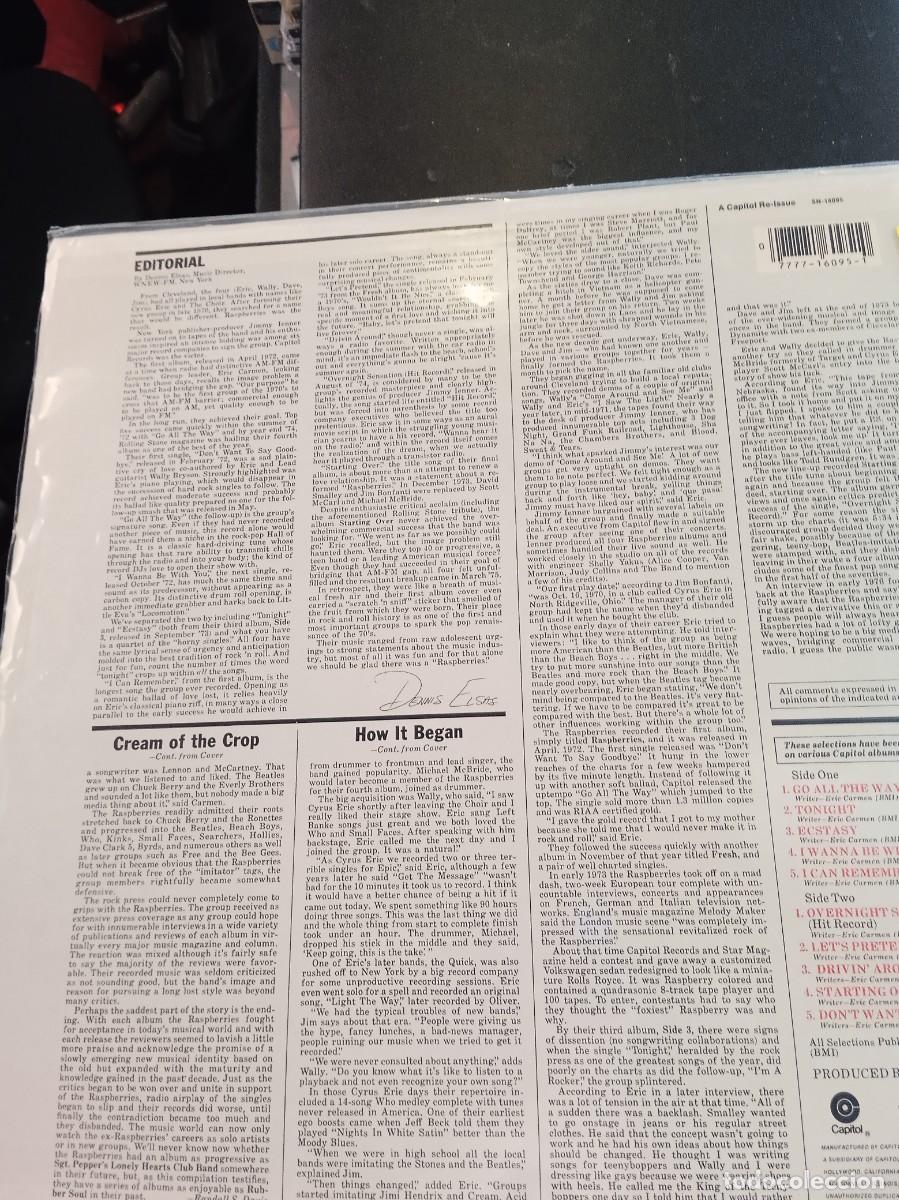 Discos de vinilo: BADFINGER- RASPBERRIES BEST FEATURING ERIC CARMEN. LP - Foto 2