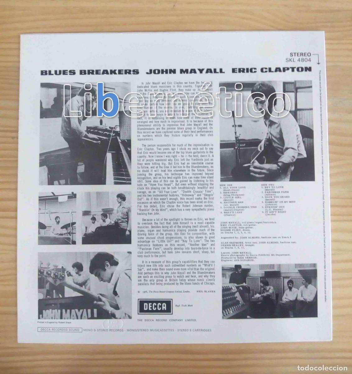 Discos de vinilo: John Mayall With Eric Clapton &ndash; Blues Breakers - Foto 2