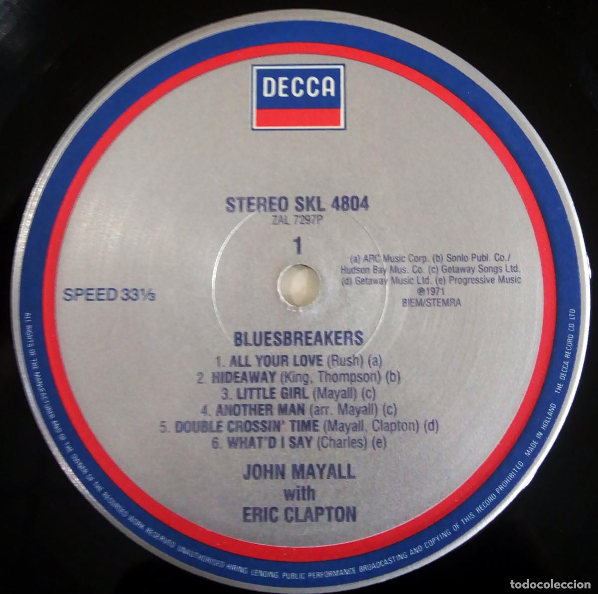 Discos de vinilo: John Mayall With Eric Clapton &ndash; Blues Breakers - Foto 3