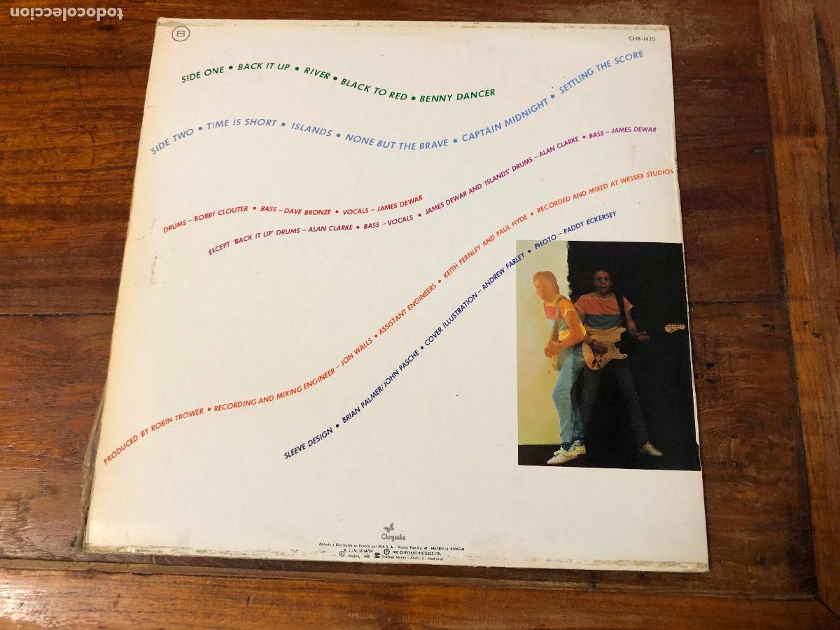 Discos de vinilo: ROBIN TROWER -BACK IT UP- (1983) LP, VINILO - Foto 2