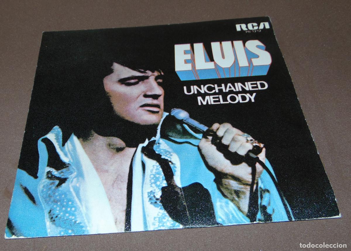 Discos de vinilo: Elvis Presley &lrm;&ndash; Unchained Melody - SINGLE 1978 - COMO NUEVO - Foto 1