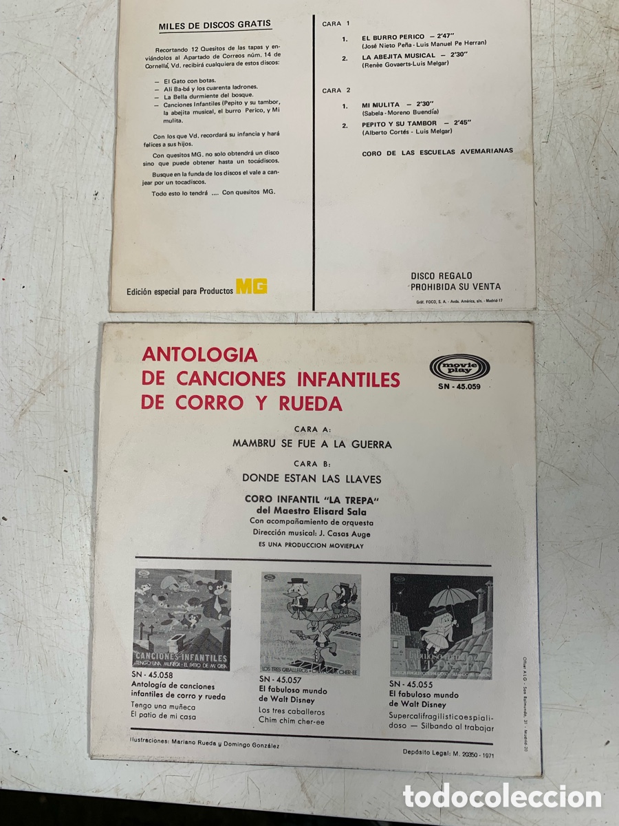 Discos de vinilo: 02_lote Eps canciones infantiles - Foto 5